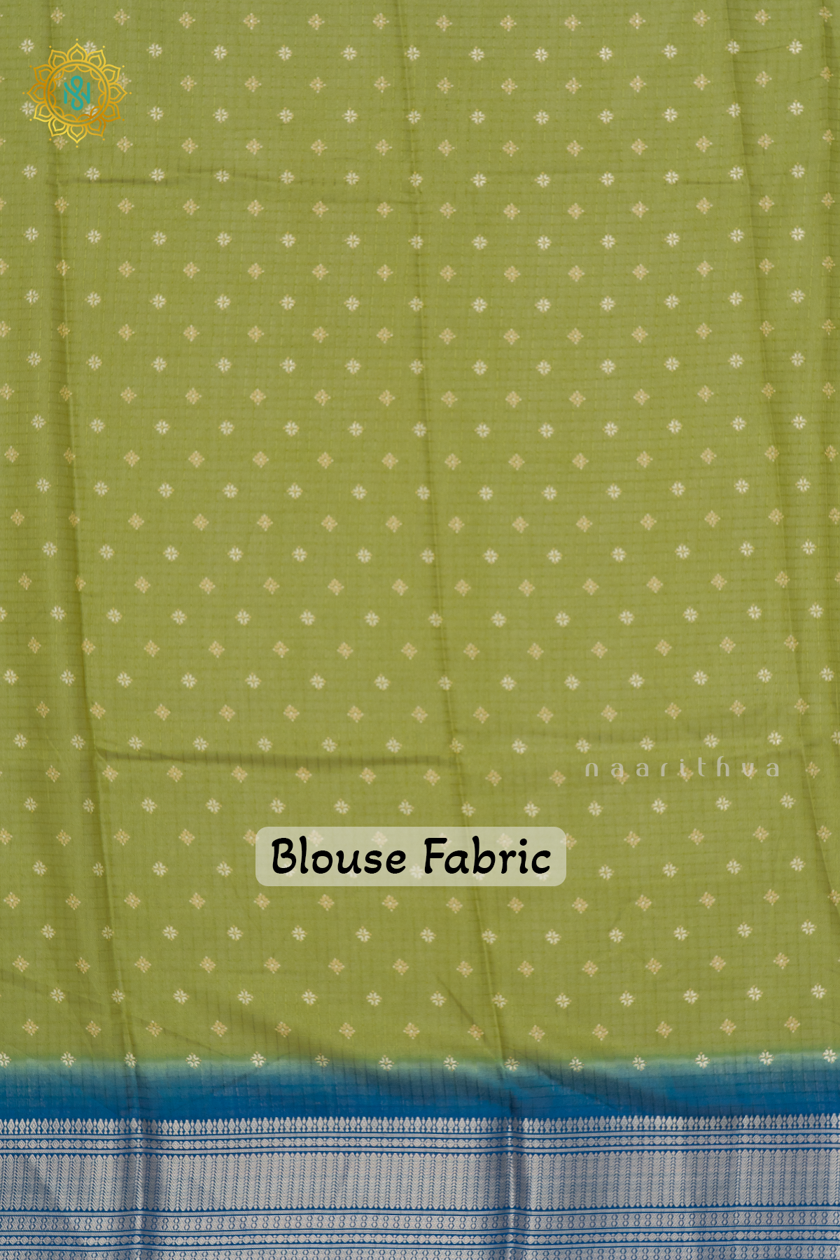 PARROT GREEN WITH TEAL BLUE - DOLA SILK