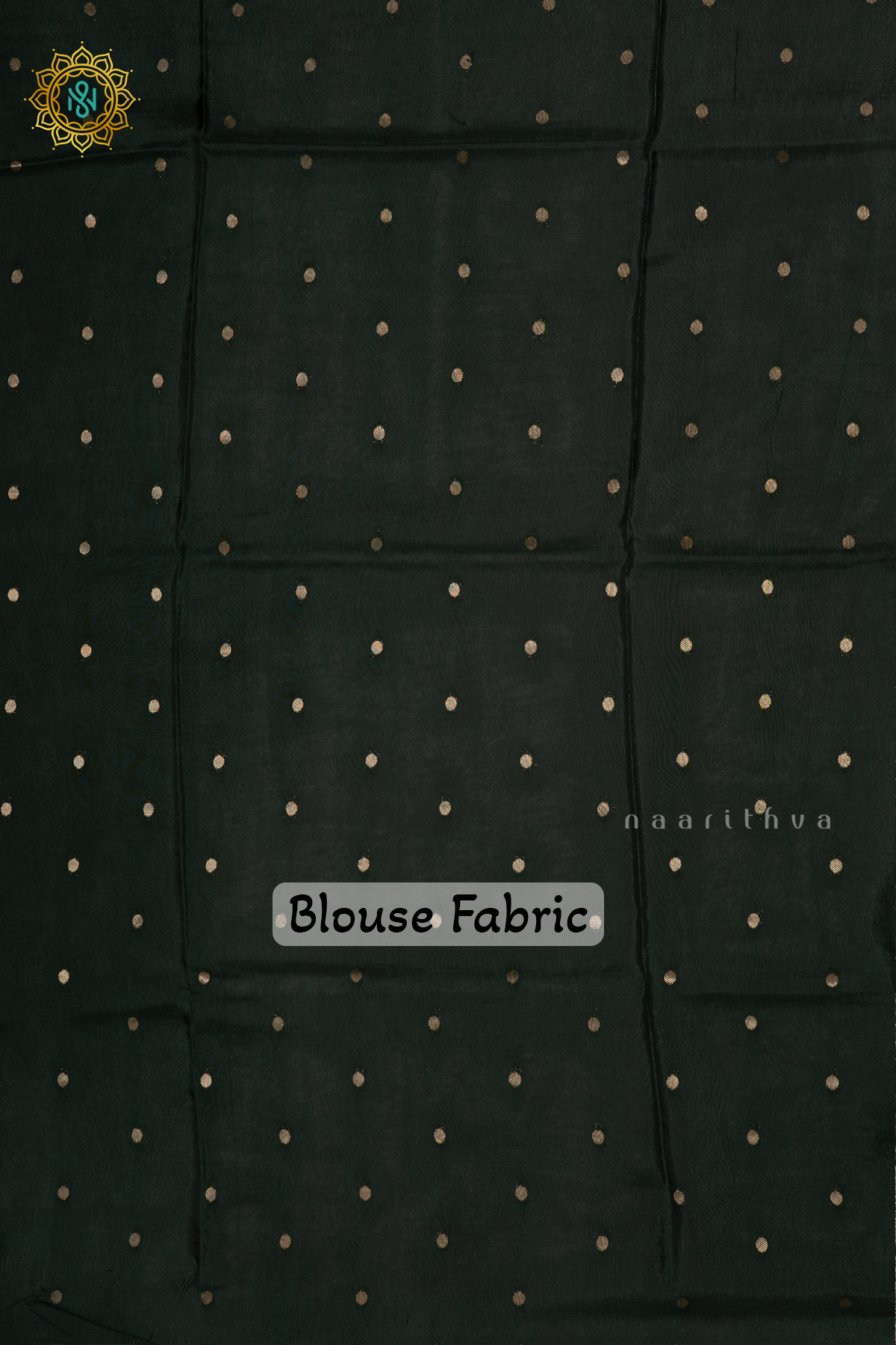 Parrot Green With Bottel Green - Semi Crepe Silk
