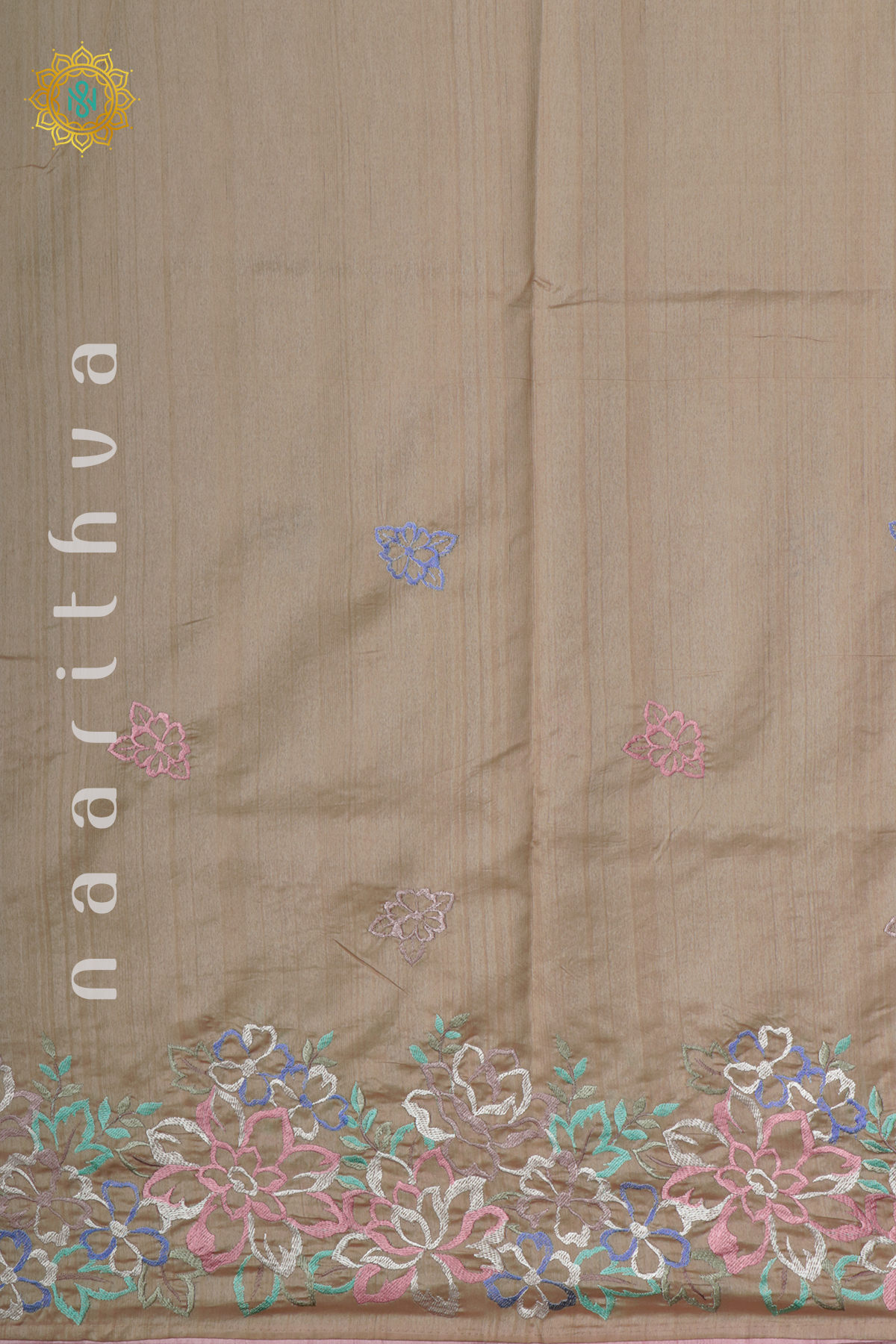 BEIGE - SEMI TUSSAR SILK