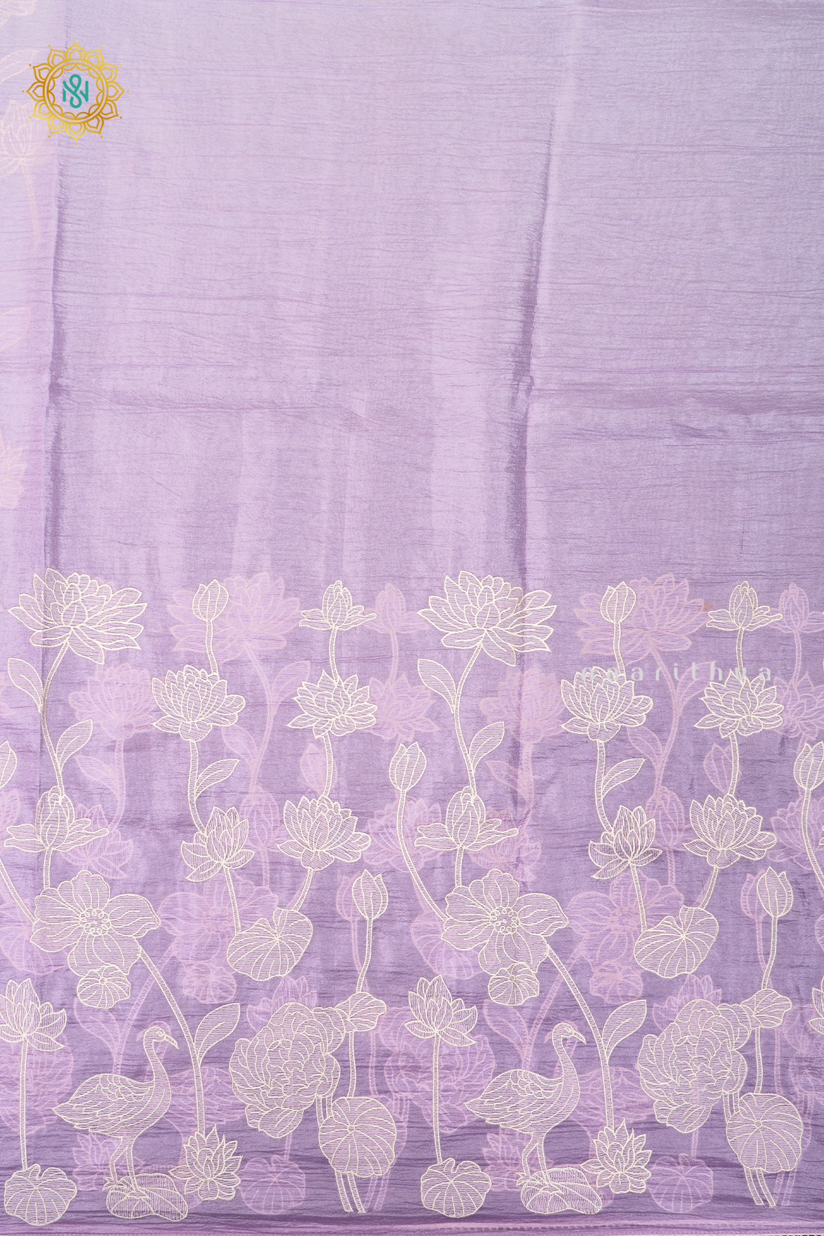 LAVENDER - CRUSH TISSUE WITH EMBROIDERY