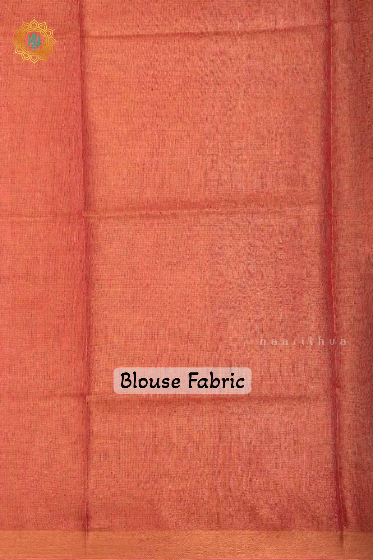 OFF WHITE WITH PEACHISH RED - LINEN TISSUE