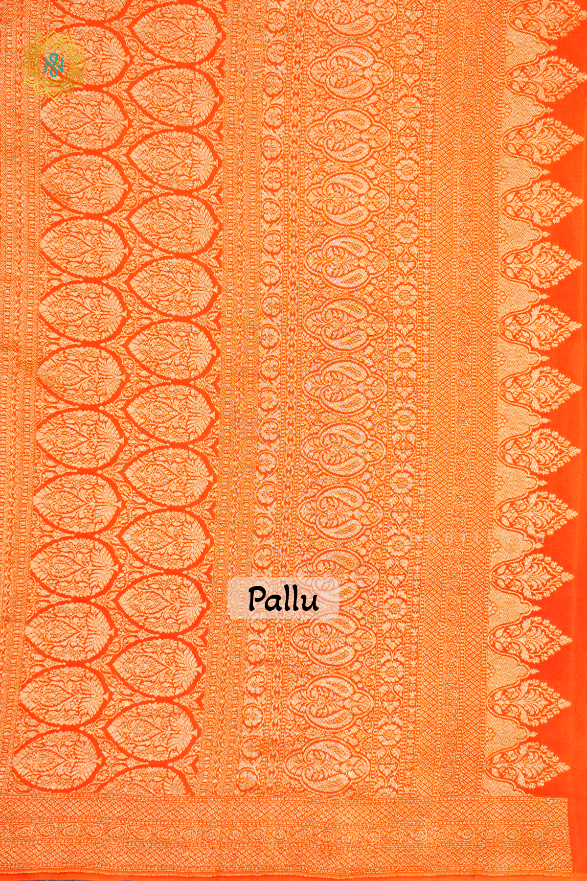 PINK WITH ORANGE - PURE BANARASI CREPE SILK