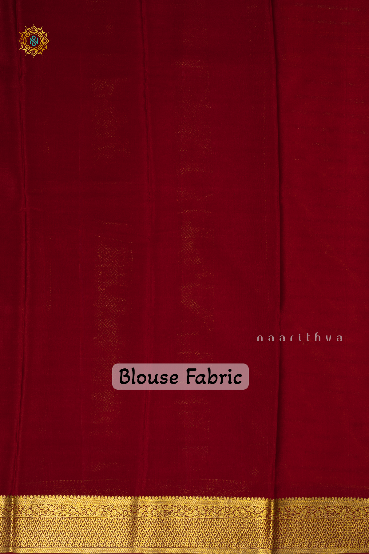 YELLOW WITH MAROON - PURE MYSORE CREPE SILK