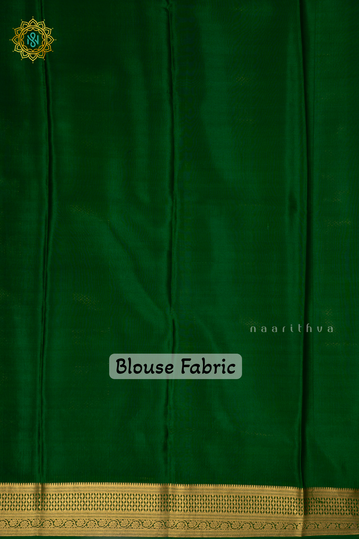 RED WITH GREEN - PURE MYSORE CREPE SILK