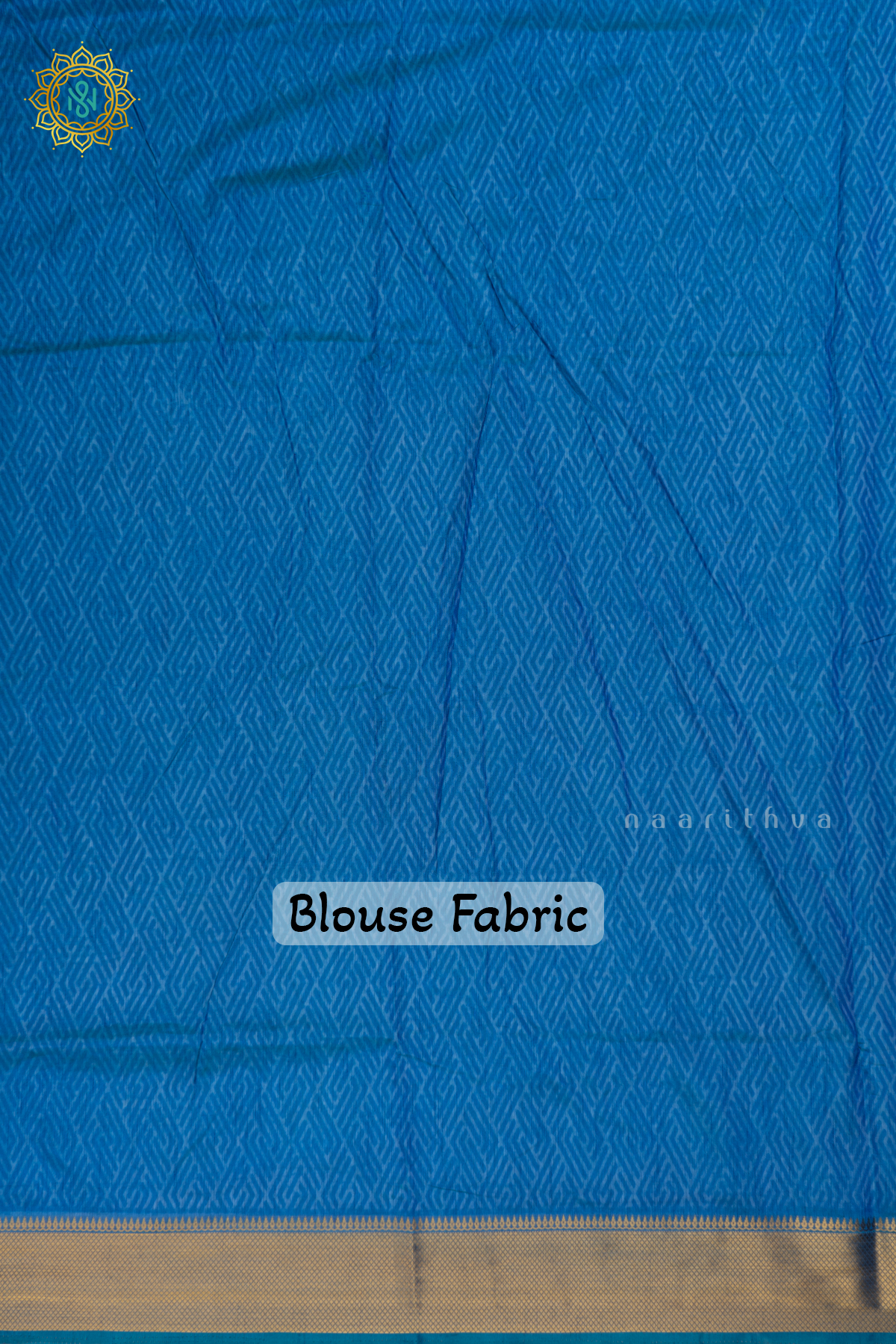 Green with Blue - Semi Silk Saree Allover Patola Printed Body with Contrast Zari Border, Pallu and Blouse