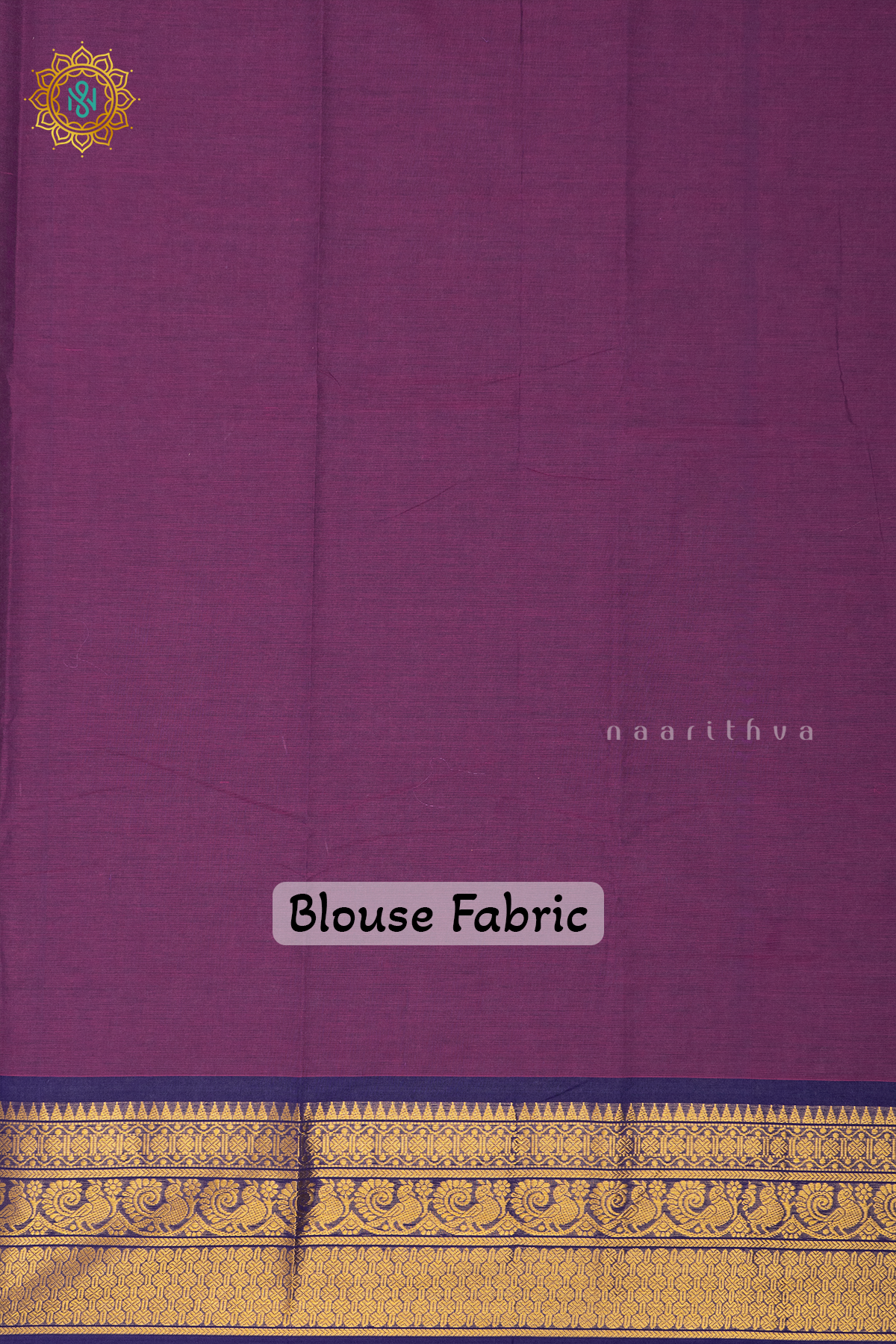 MAGENTA WITH  BLUE - CHETTINAD COTTON