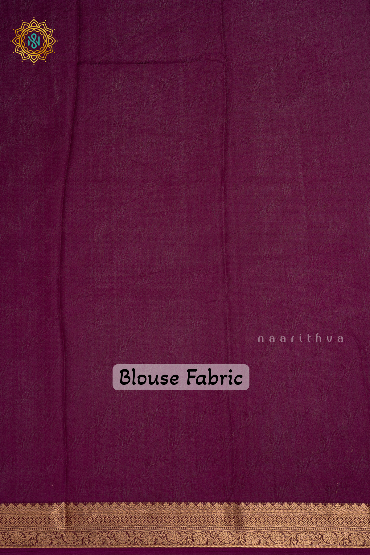 Wine - Semi Georgette Saree Printed Body With Zari Border