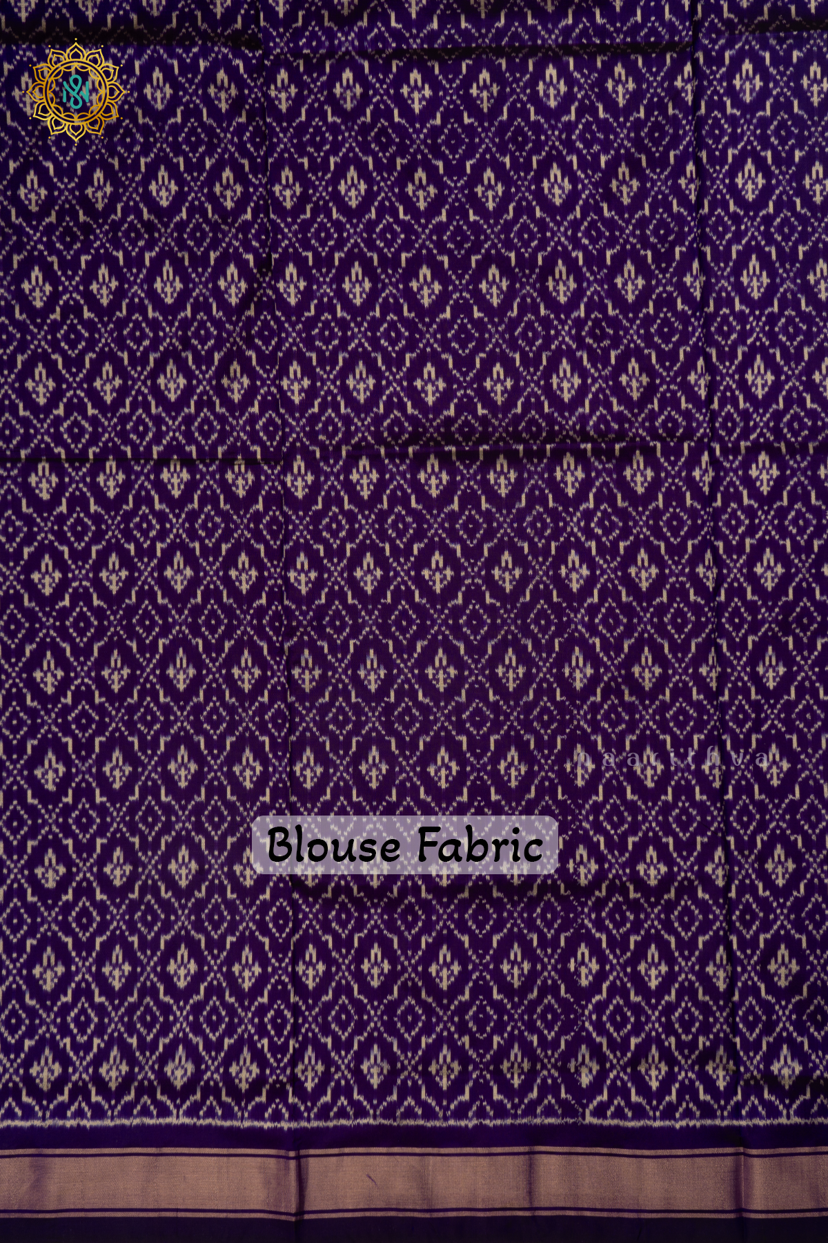 Purple Ikkat Pure Silk Saree with Patola Printed Body and Zari Border