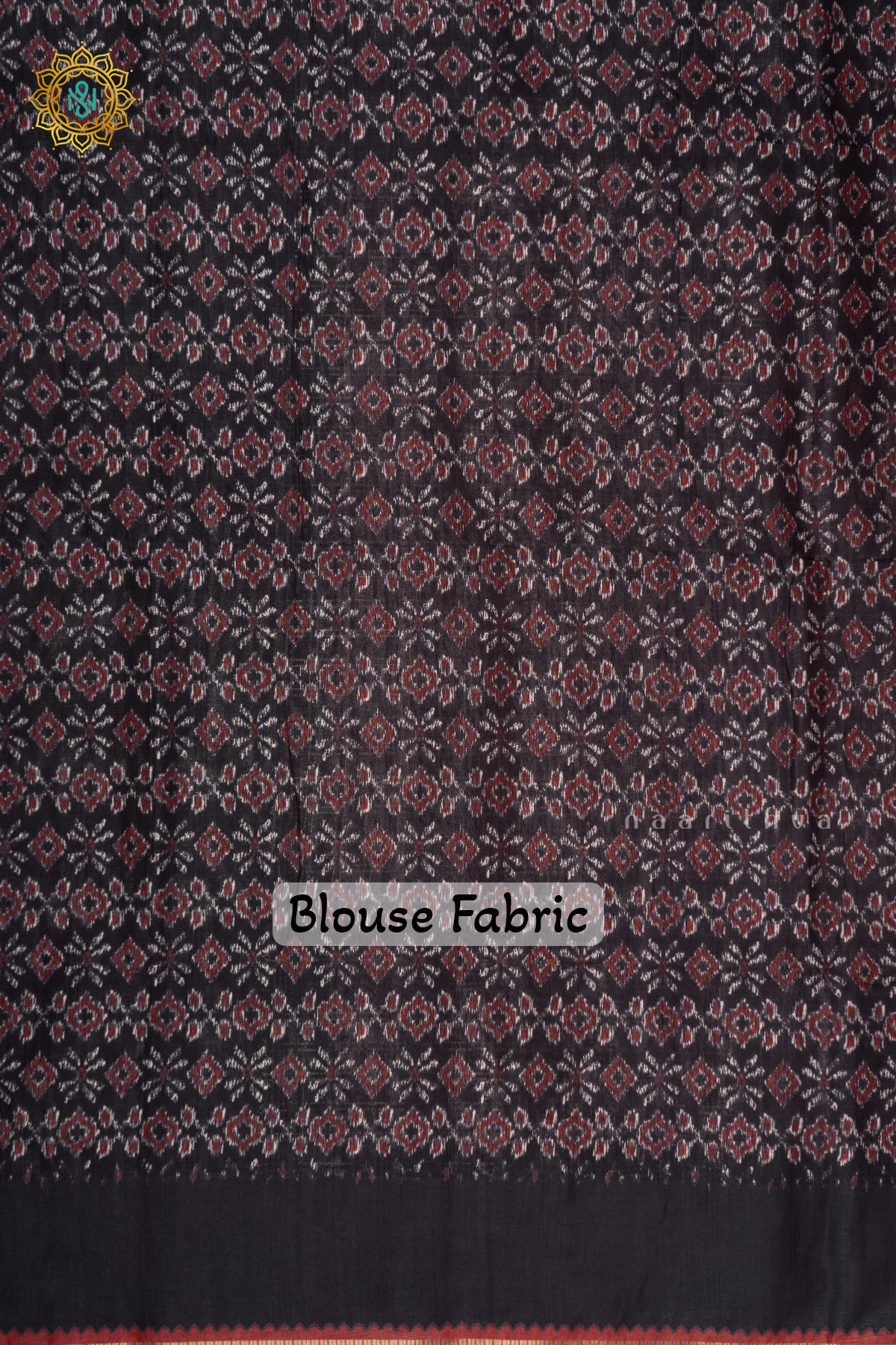 MAROON WITH BLACK - SEMI TUSSAR