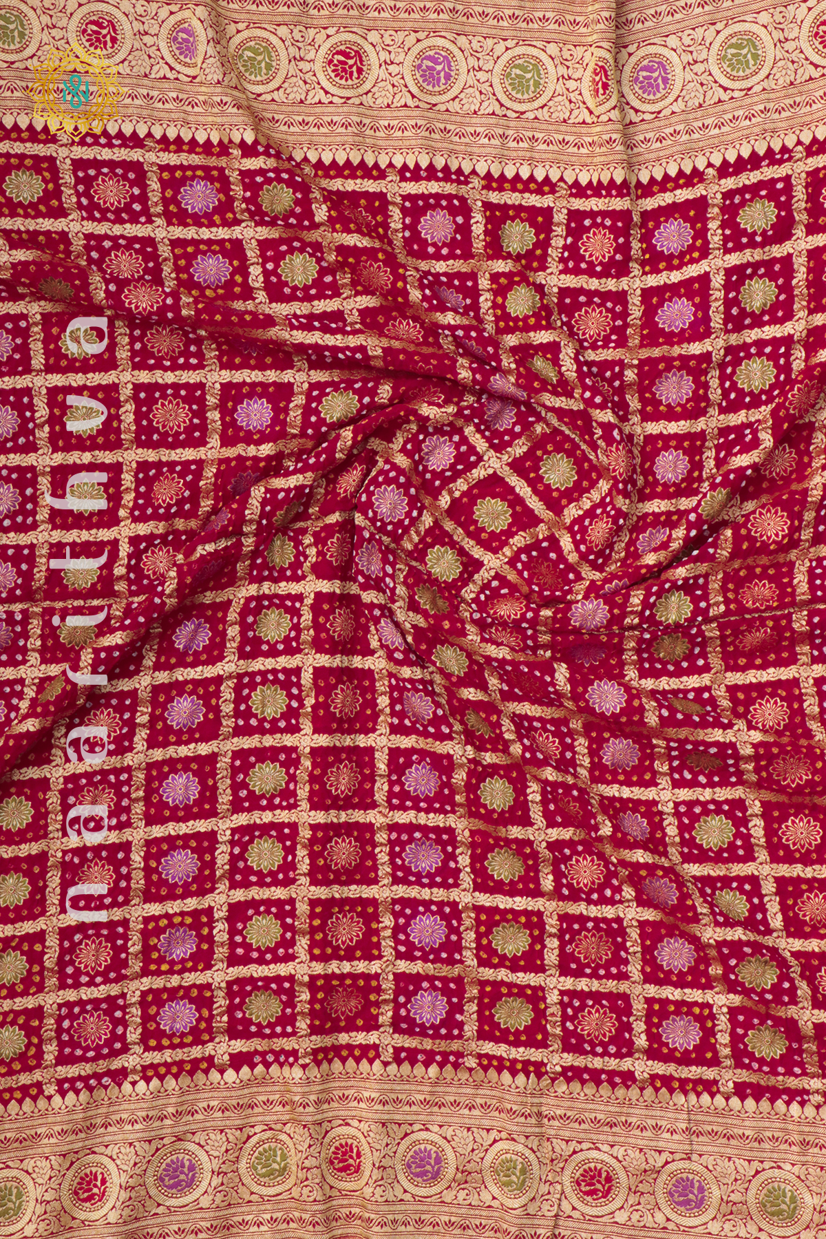 RED - PURE BANARASI GEORGETTE TIE & DYE