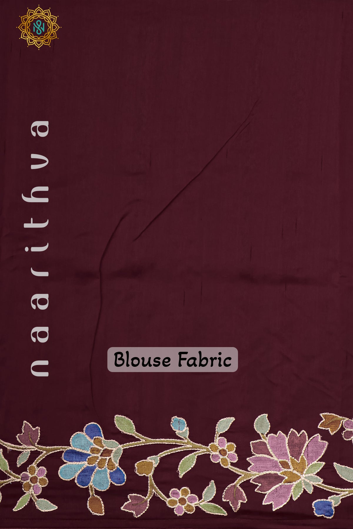 MAROON - SEMI TUSSAR SILK WITH EMBROIDERY