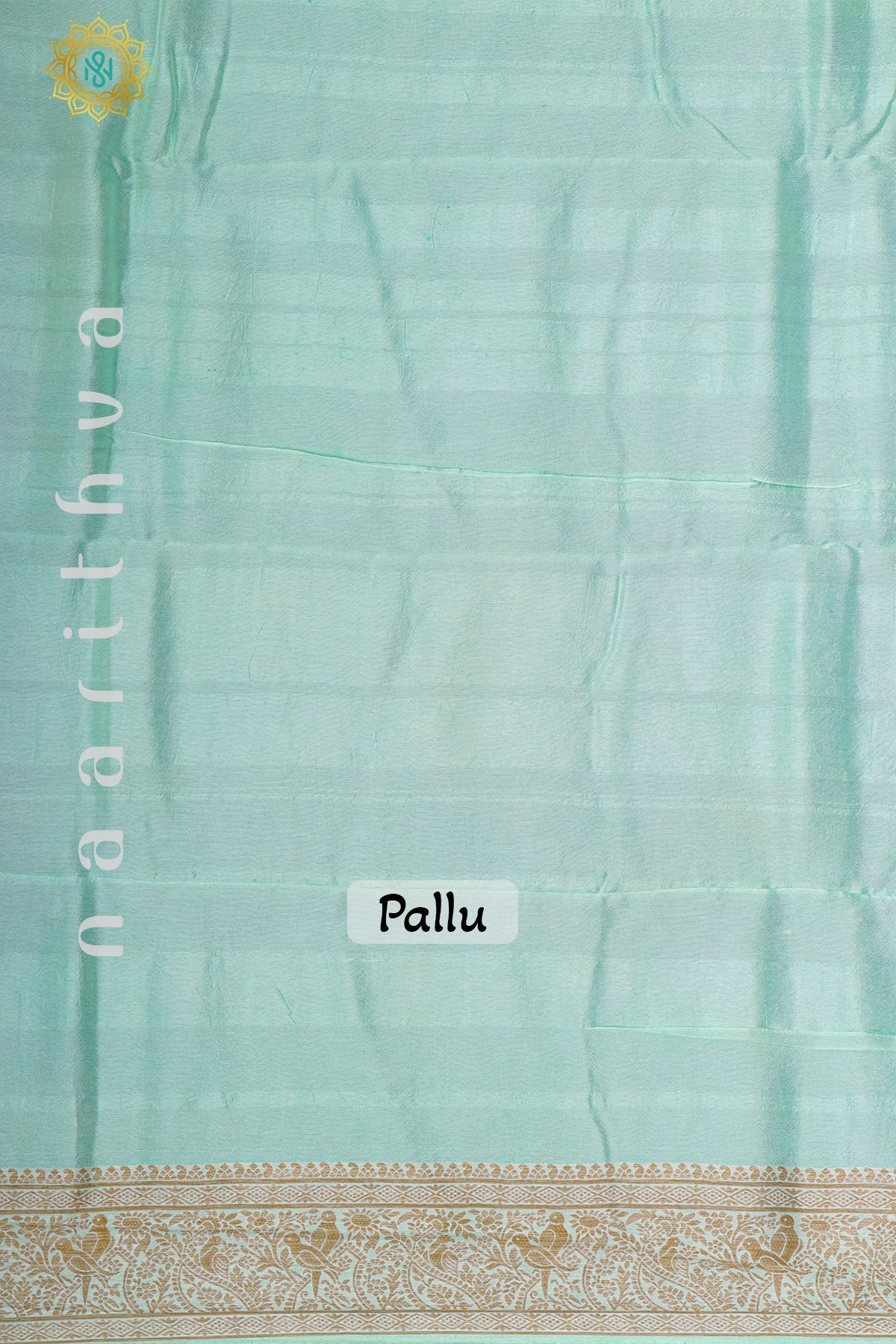 AQUA GREEN - SEMI RAW SILK