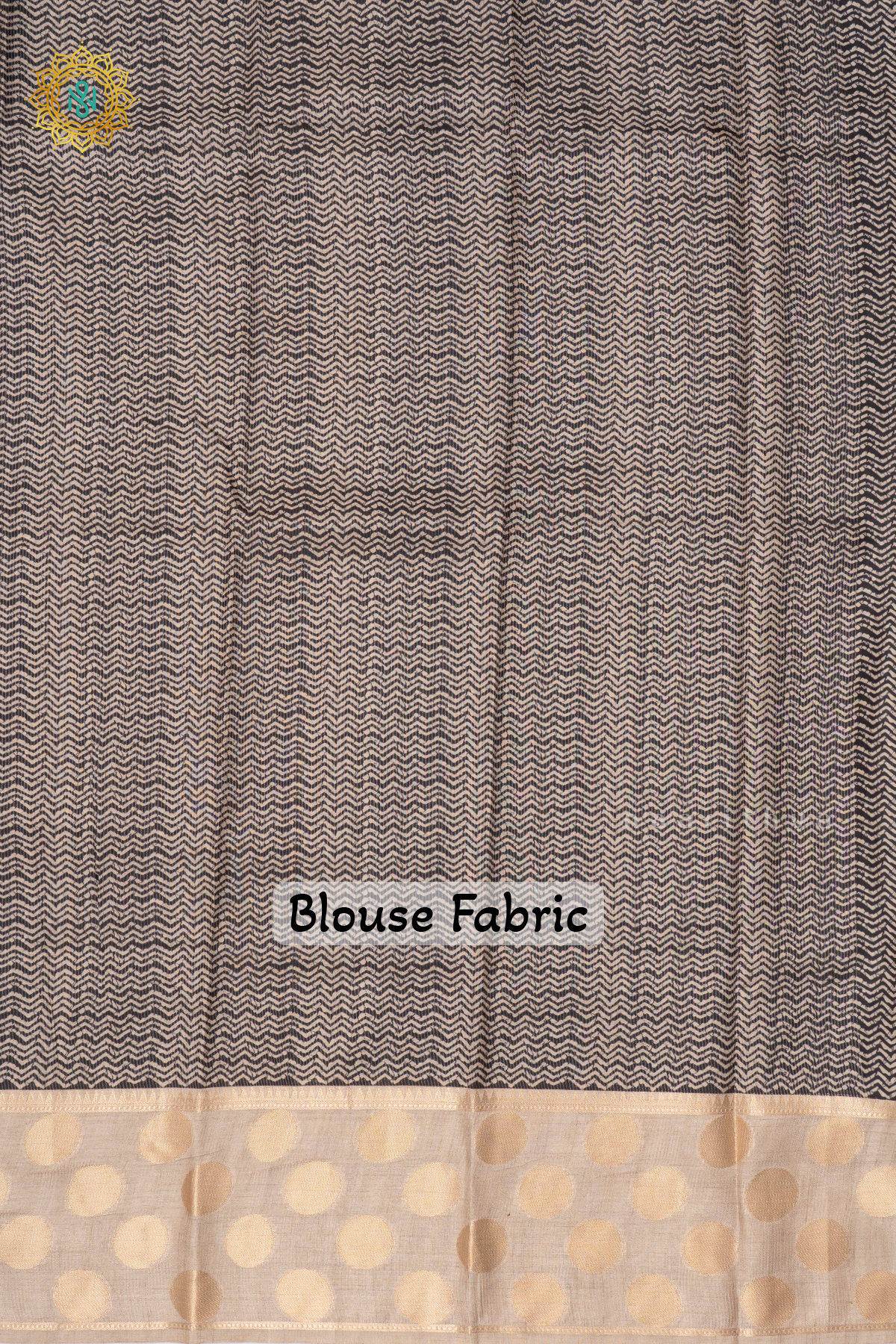 BLACK WITH BEIGE - SEMI TUSSAR SILK