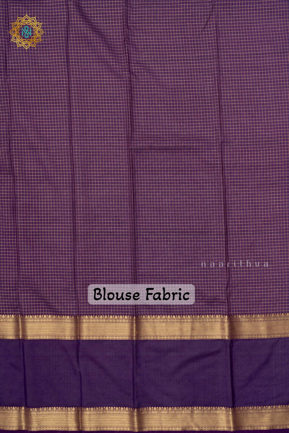 ORANGE WITH PURPLE - SEMI MYSORE CREPE SILK