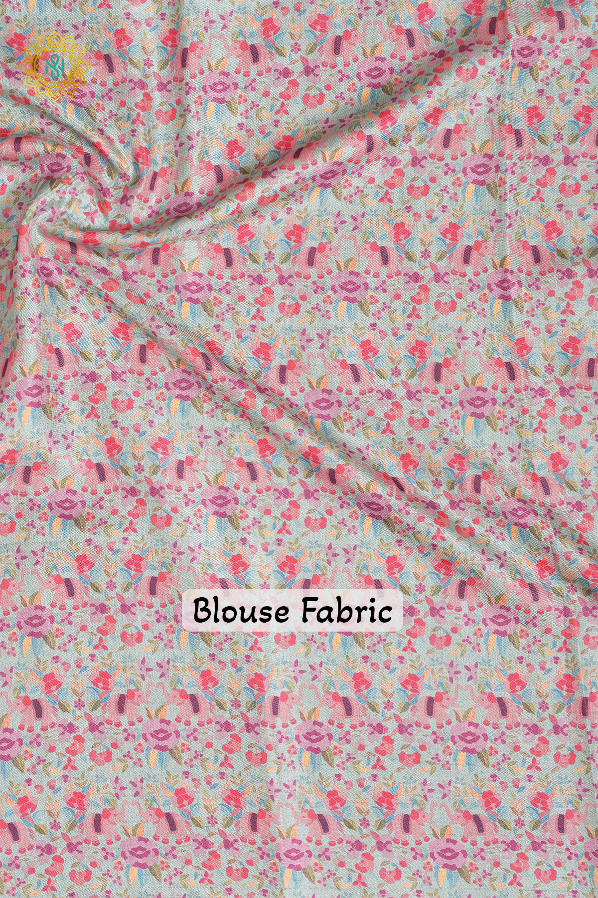 LIGHT PINK WITH AQUA GREEN - SEMI TUSSAR SILK