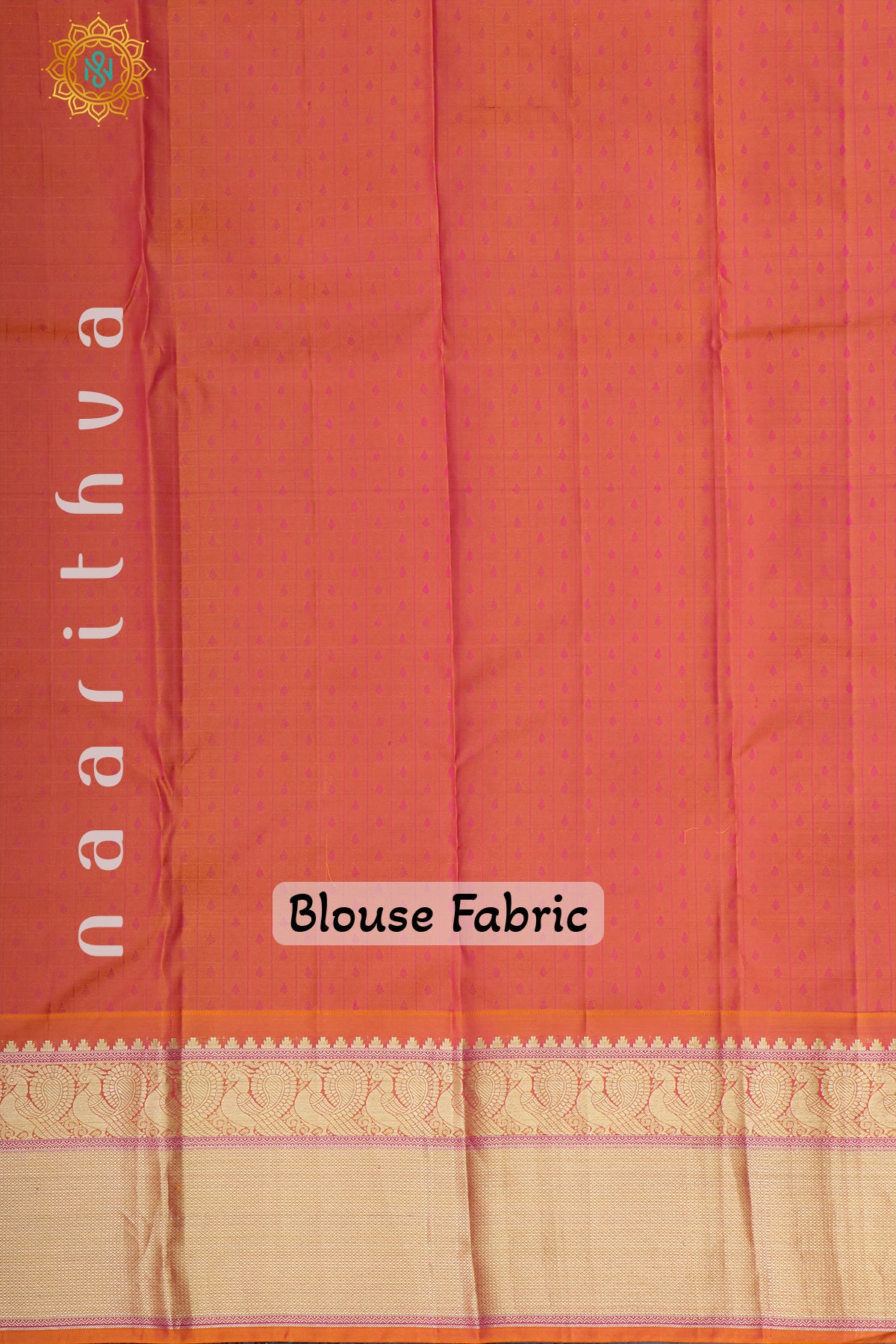 BLUE WITH ORANGE - PURE KANJIVARAM SILK