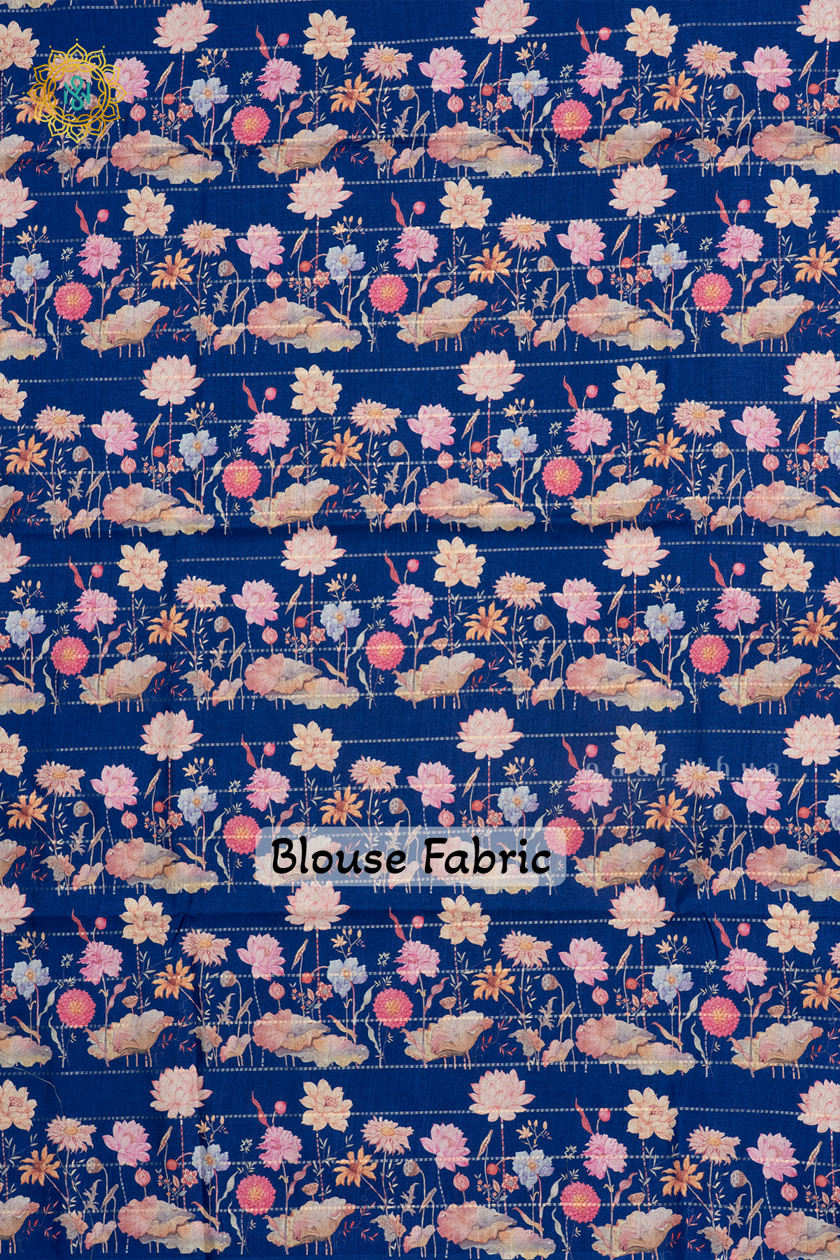 AQUA BLUE WITH BLUE - SEMI TUSSAR