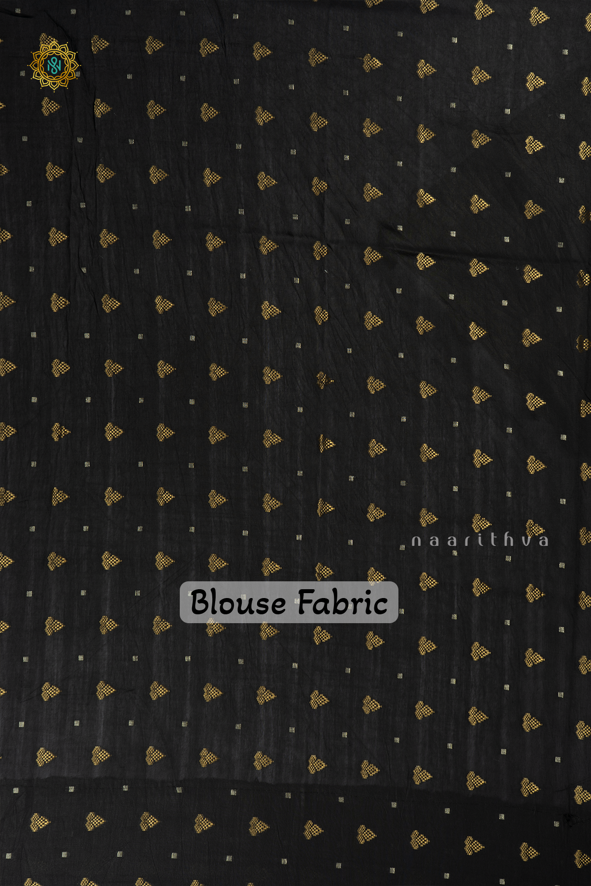 Black With Off White Printed Semi Crepe Silk Saree With Contrast Bentex Zari Border & Pallu