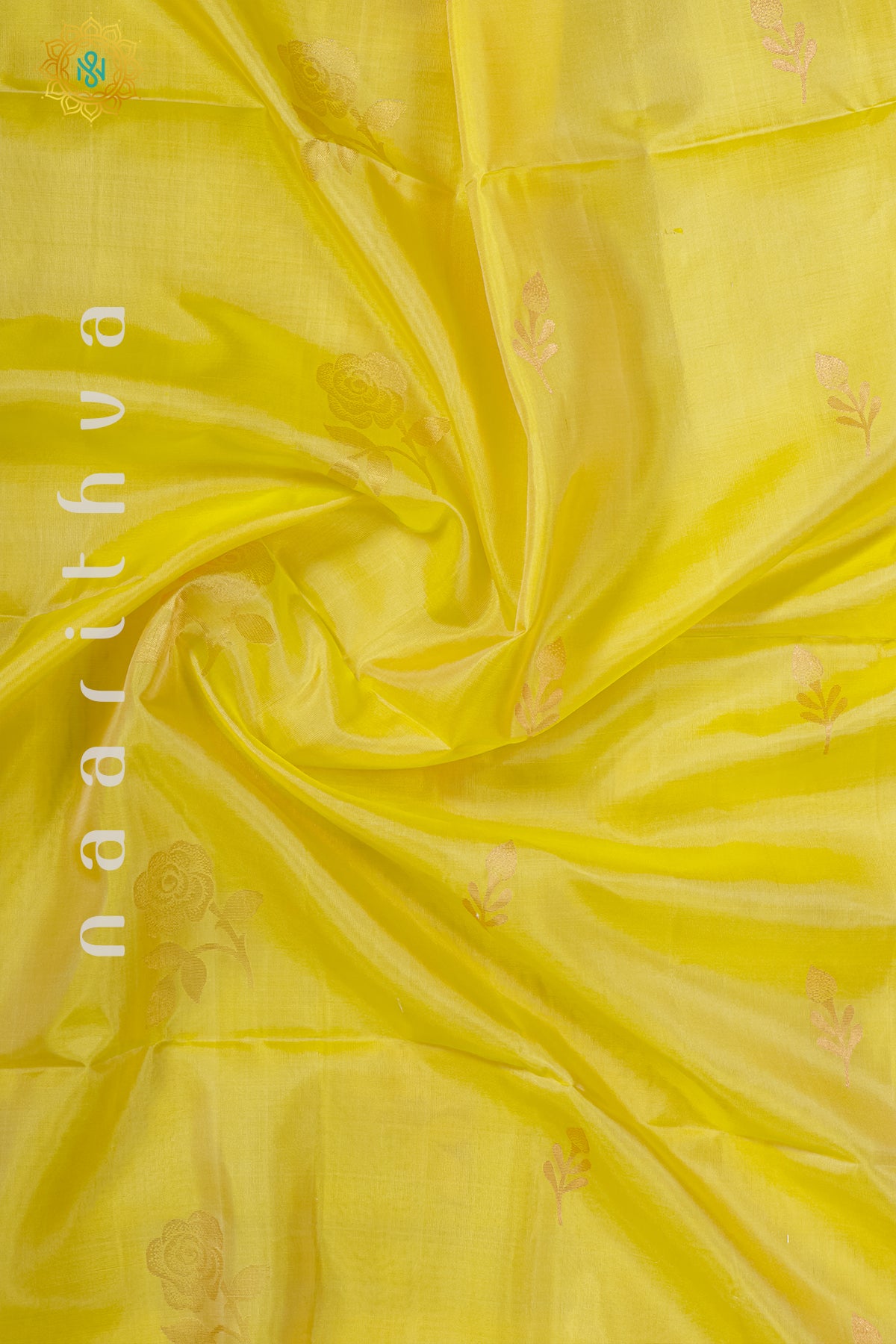 YELLOW WITH PEACHISH PINK - PURE KANJIVARAM SOFT SILK