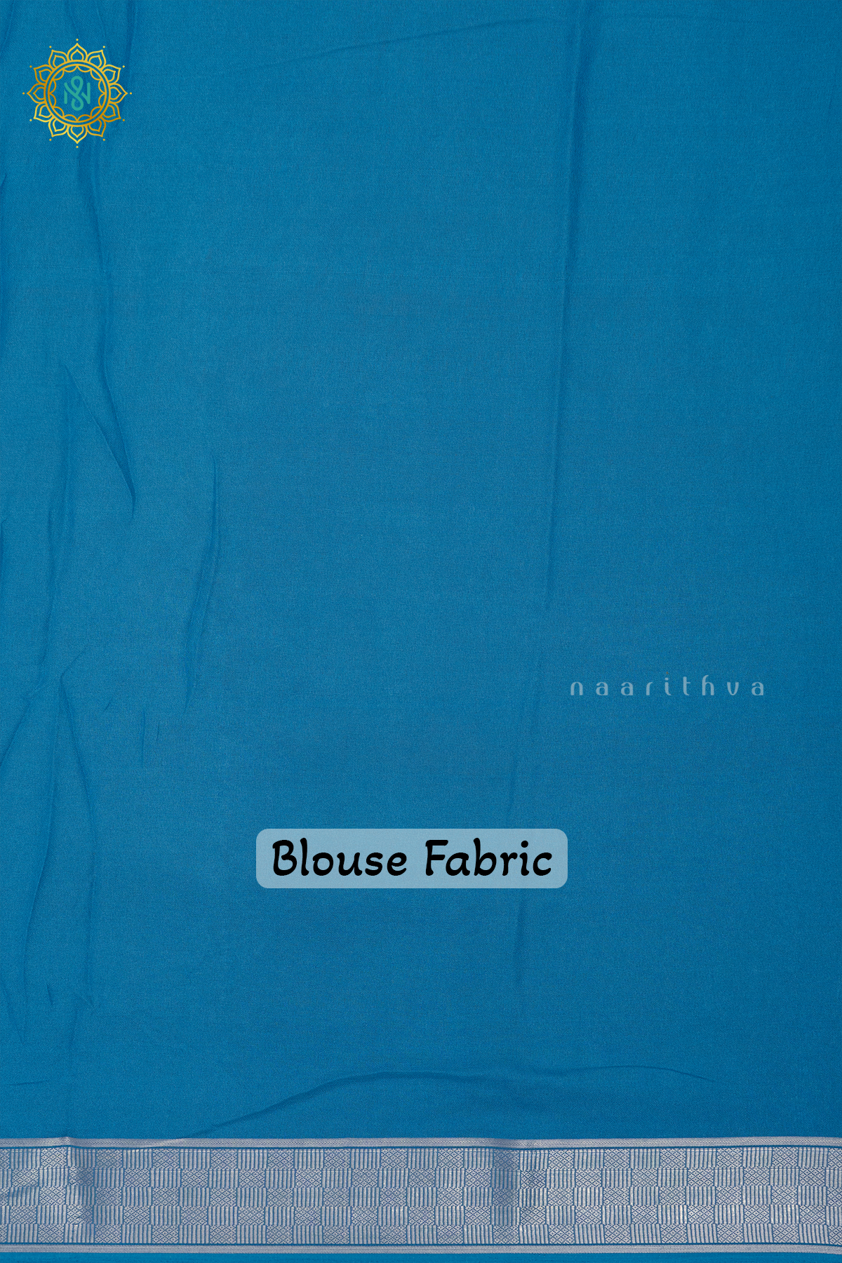 PARROT GREEN WITH SKY BLUE - SEMI GEORGETTE