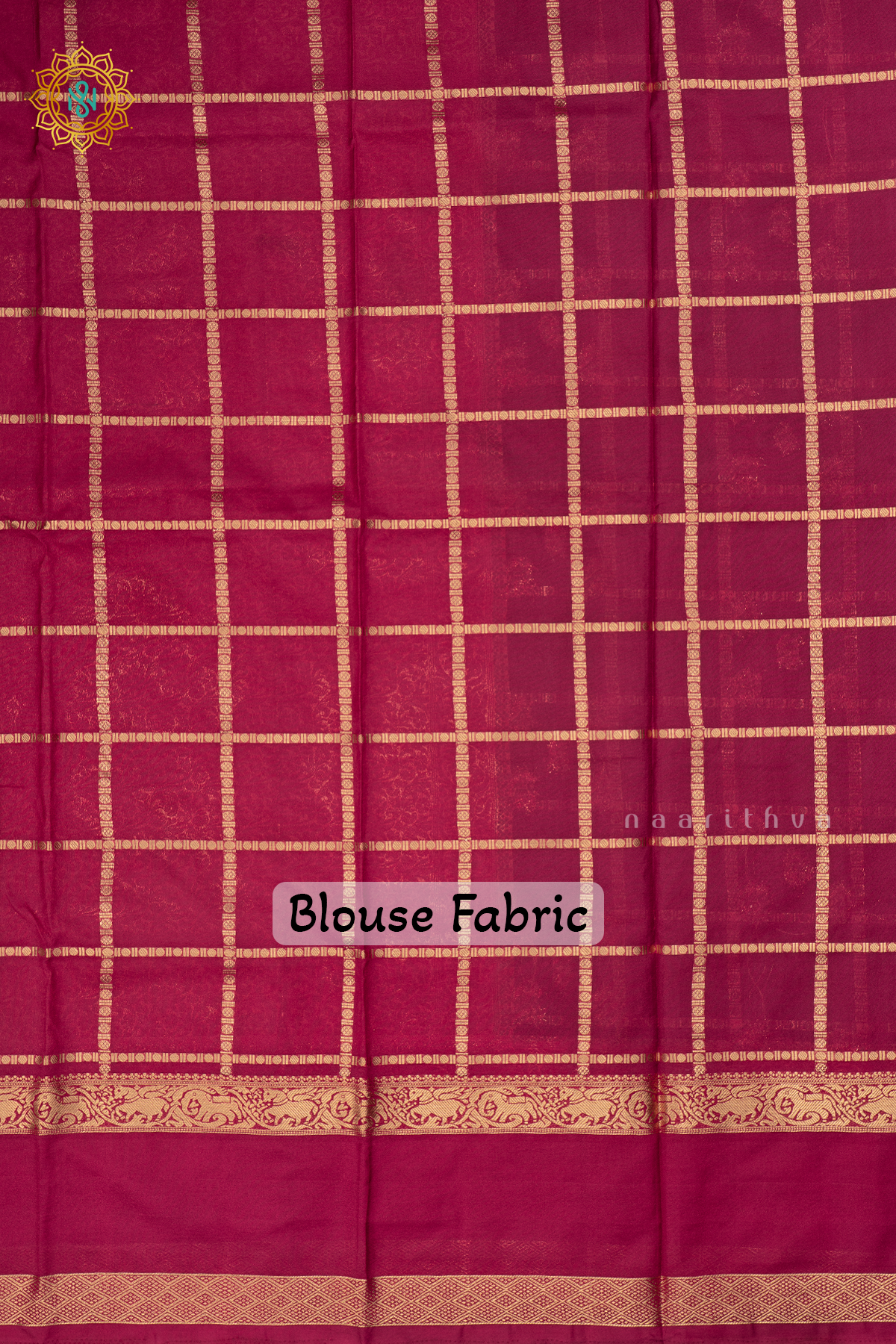 Dark Blue With Magenta Semi Crepe Silk Saree All Over Zari Checks And Buttas With Contrast Zari Gap Border