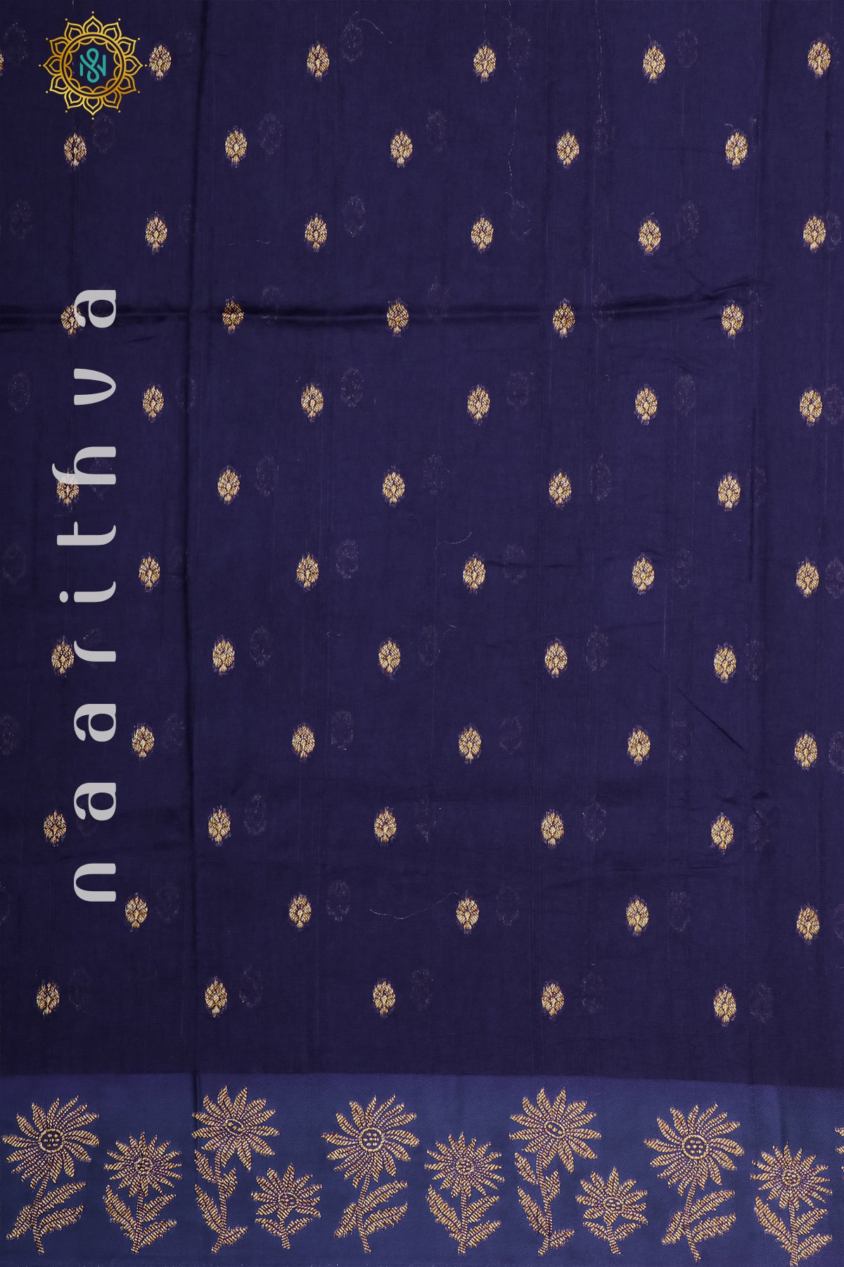 NAVY BLUE - SEMI RAW SILK