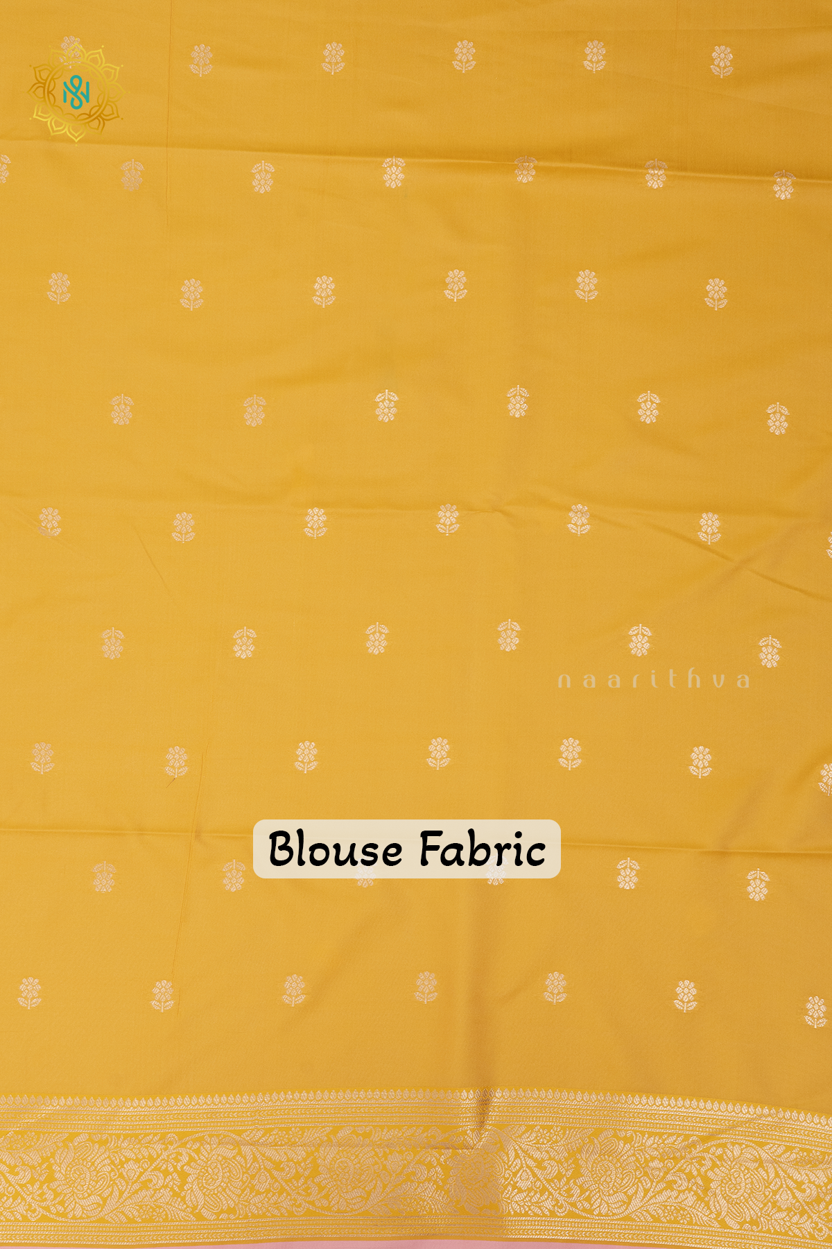 PEACH WITH YELLOW - SEMI SILK