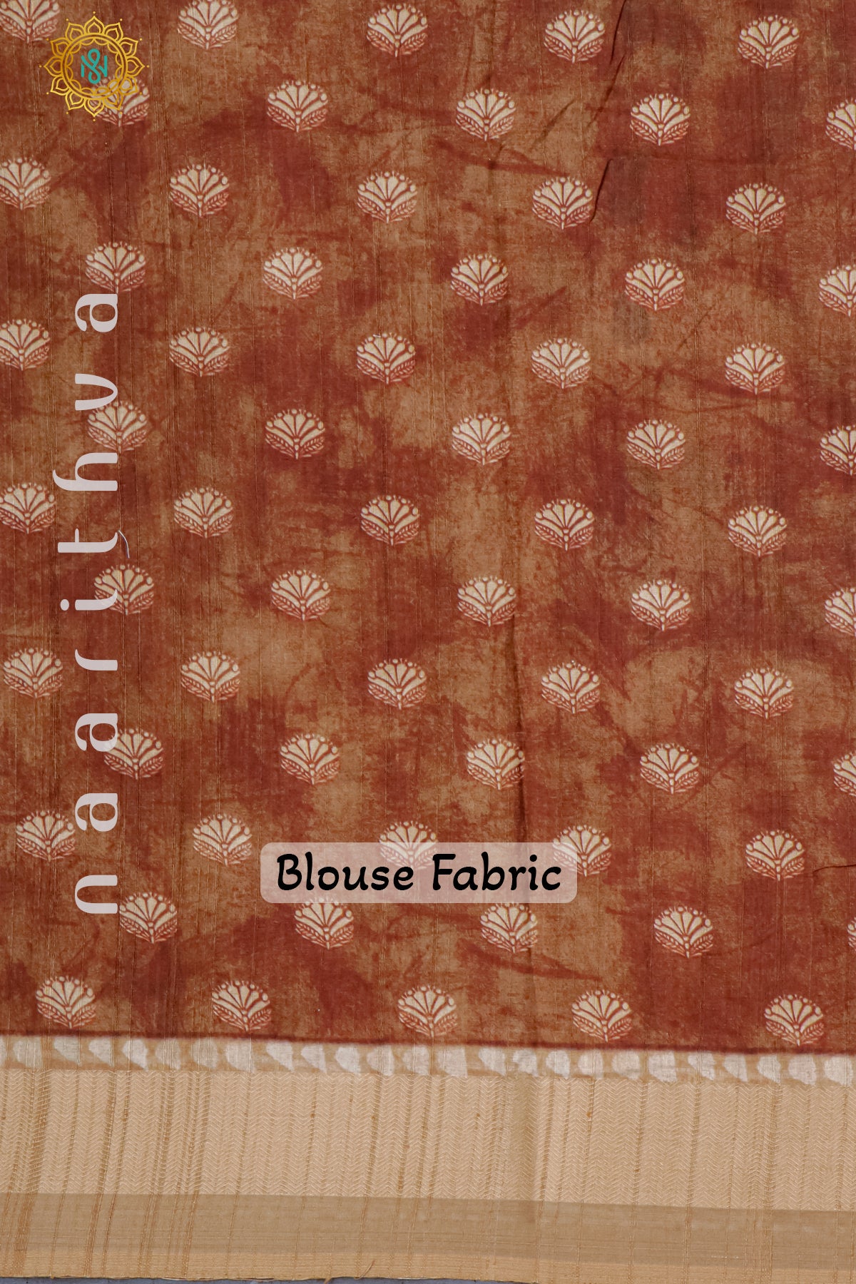 SKY BLUE WITH BROWN - DOLA SILK