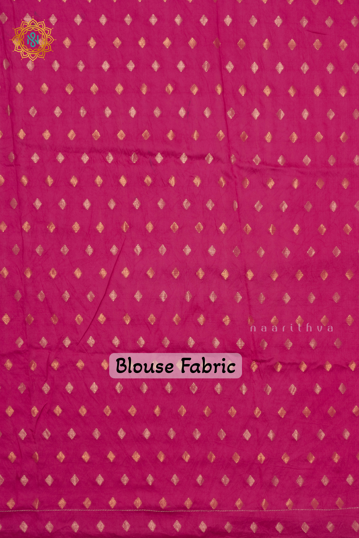 OFF WHITE WITH PINK - SEMI CREPE SILK