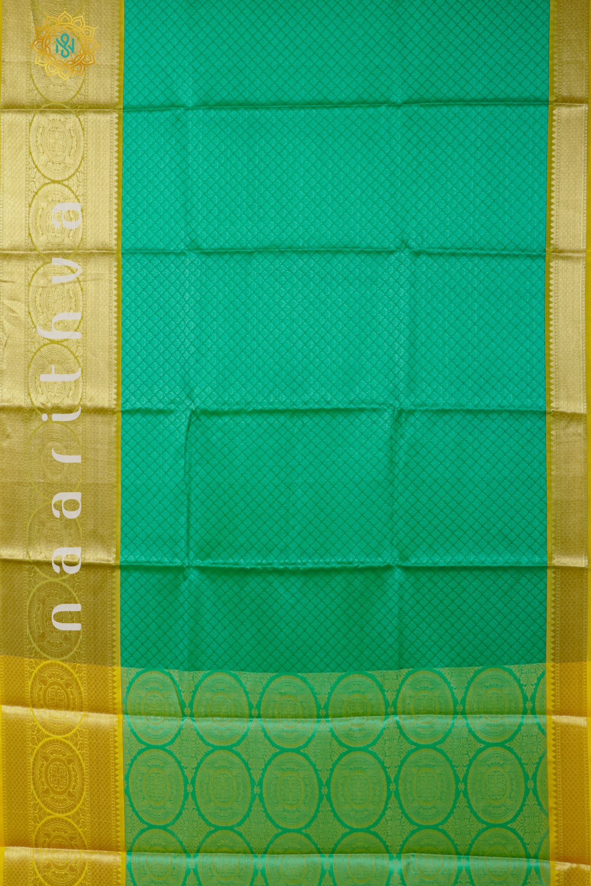 GREEN WITH MUSTARD - KORA TANCHOI SILK