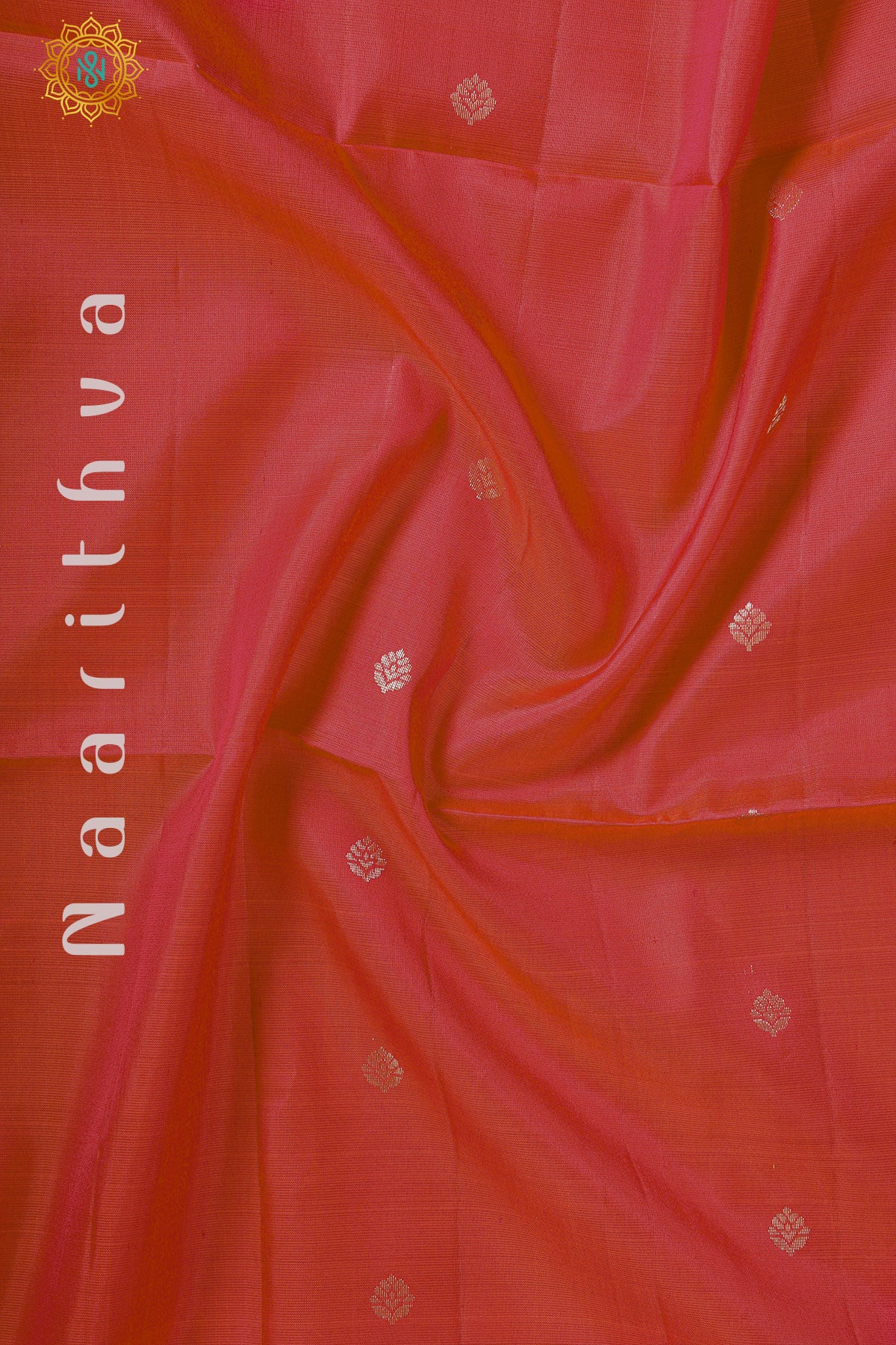 ORANGE WITH PINK - PURE KANJIVARAM SOFT SILK