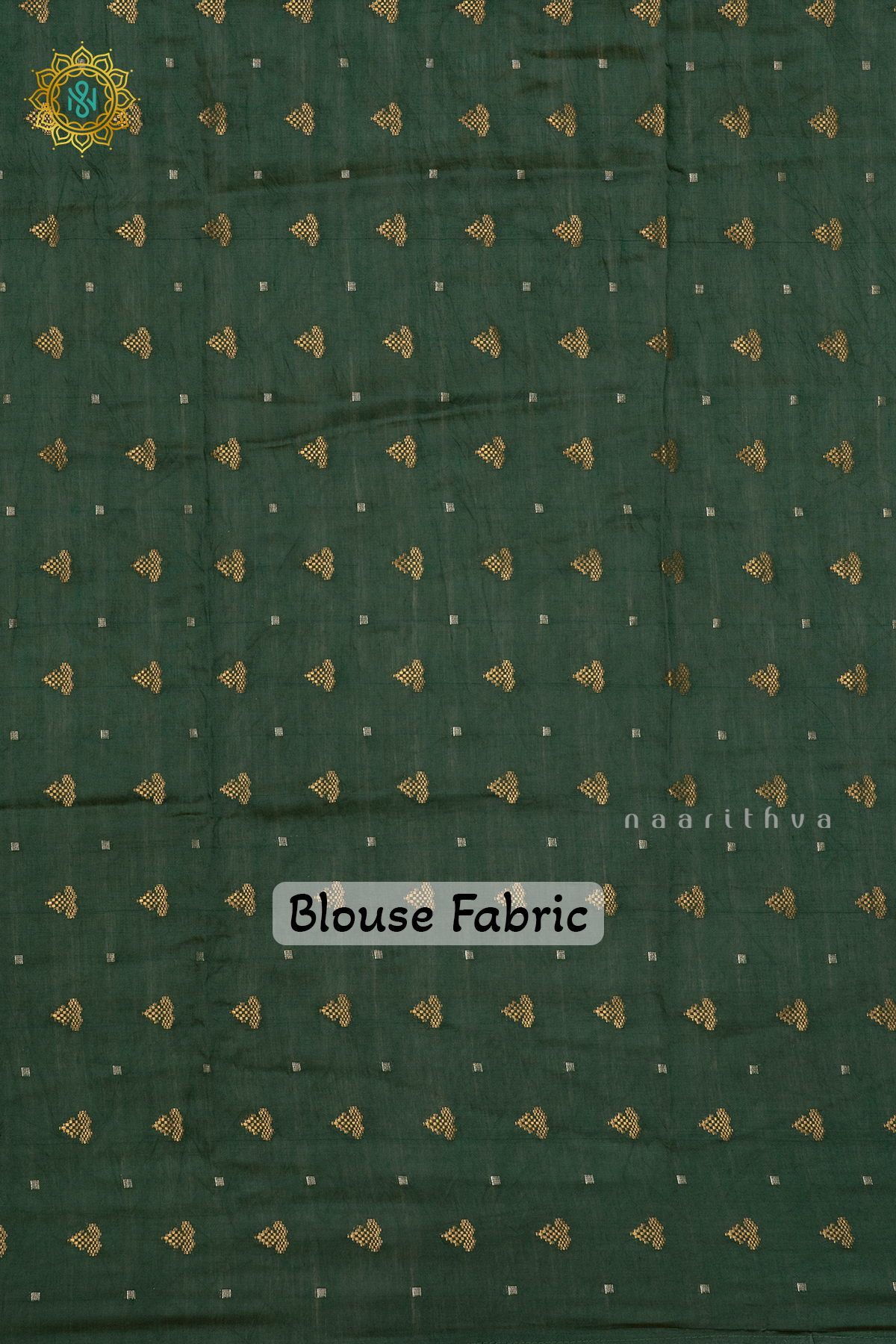 BOTTEL GREEN WITH PISTA GREEN - SEMI CREPE SILK