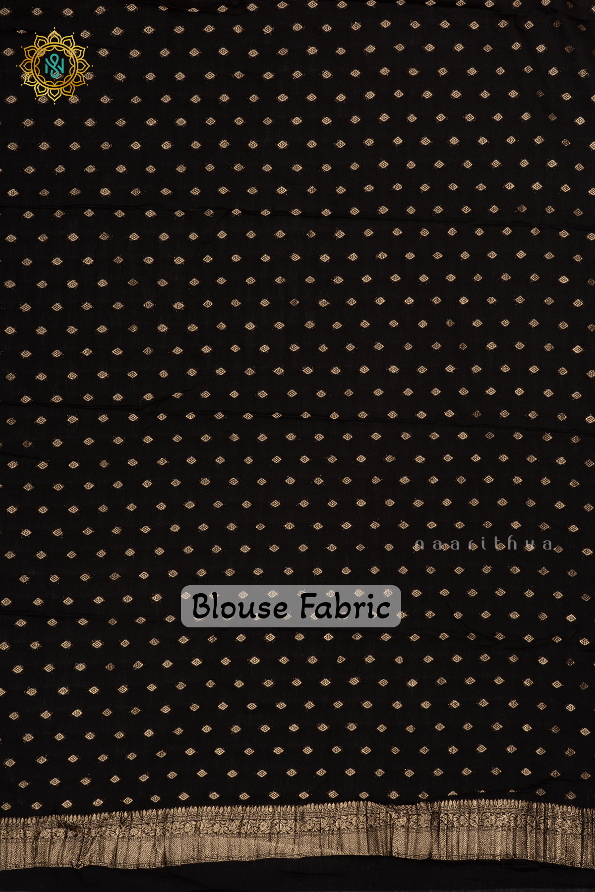 RED WITH BLACK - SEMI CREPE GEORGETTE WITH ALLOVER ZARI WOVEN FLORAL BROCADE WEAVES AND ZARI WOVEN CONTRAST BORDER