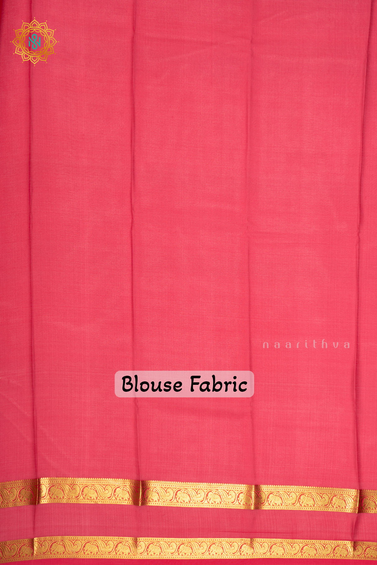 BOTTLE GREEN WITH PEACHISH PINK - PURE MYSORE CREPE SILK