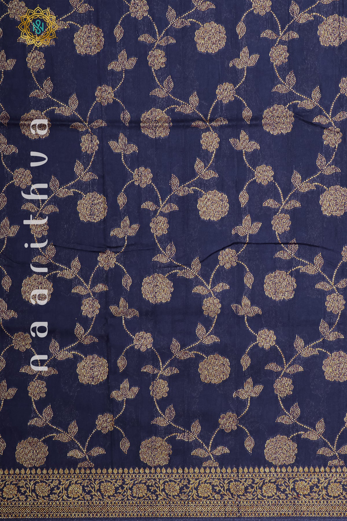 NAVY BLUE - SEMI RAW SILK