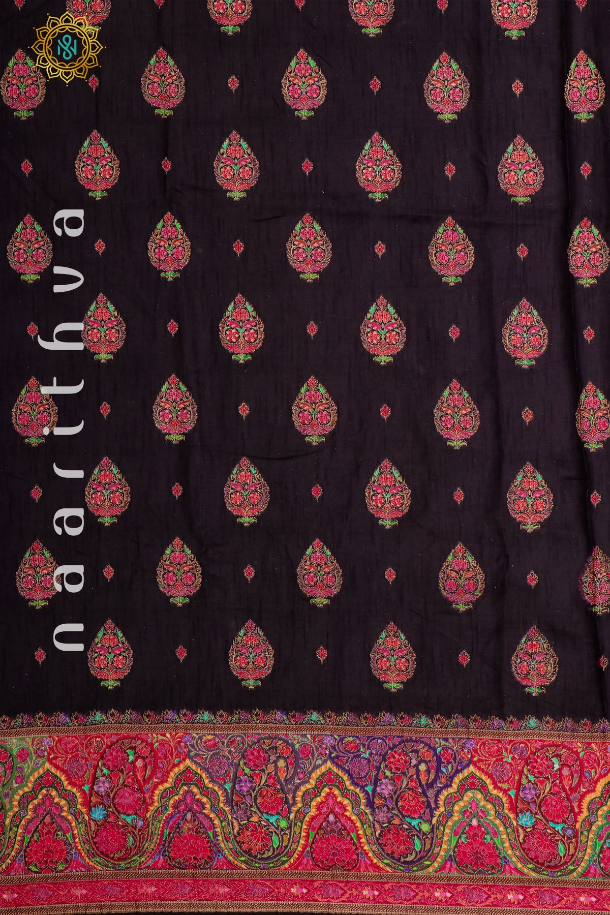 BLACK WITH PINK - DOLA SILK