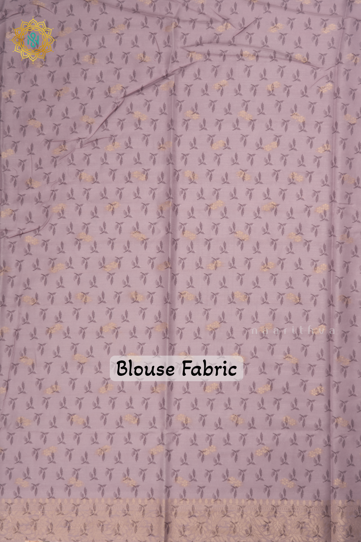 Lavender Semi Crepe Silk Saree with Printed Body, Zari Border, and Zari Pallu