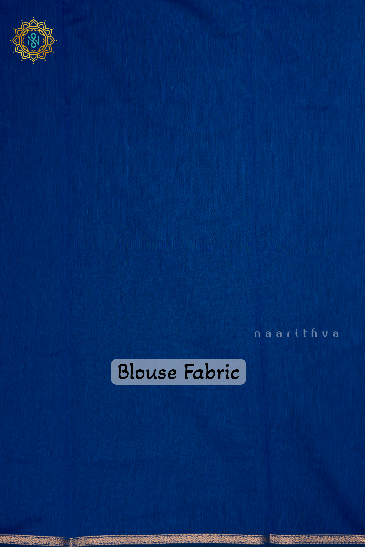Navy Blue With Royal Blue Silk Cotton Saree With Zari Woven Buttas And Contrast Zari Border