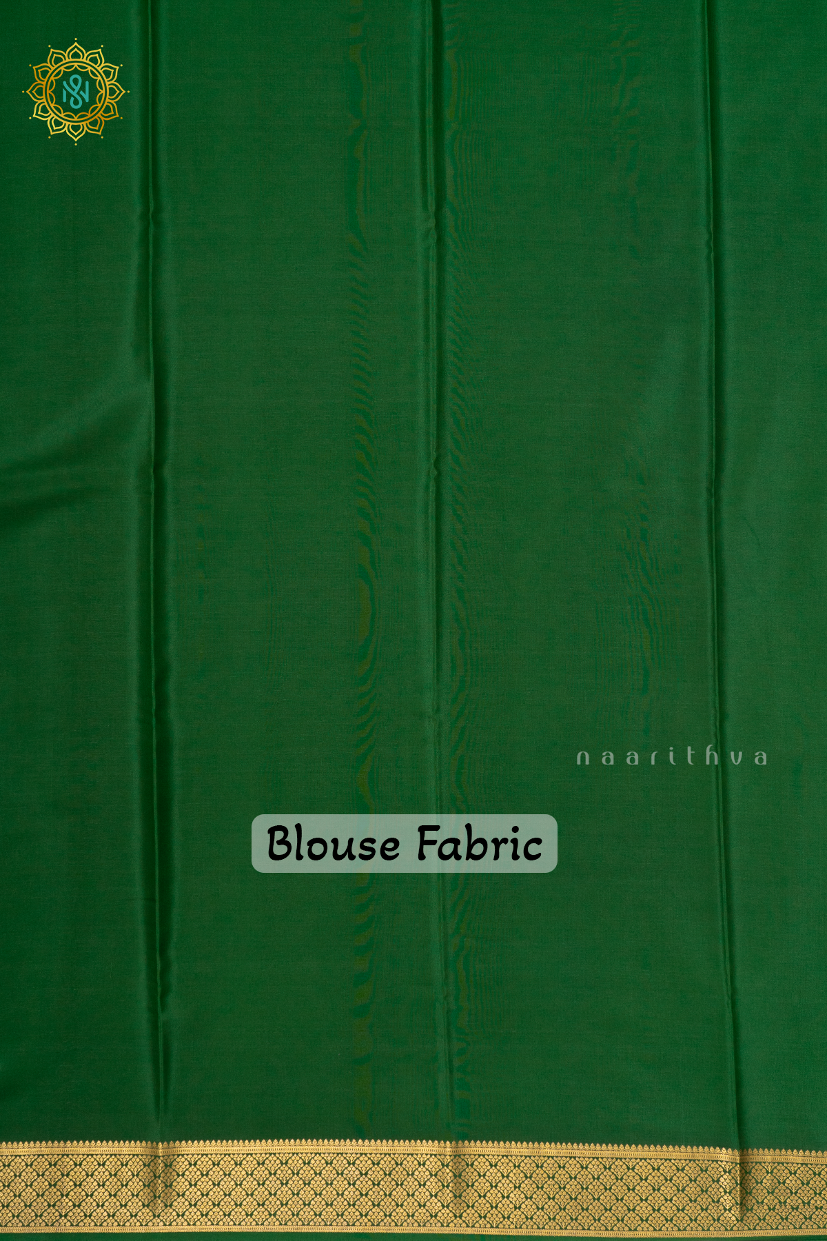 RED WITH GREEN - PURE MYSORE CREPE SILK