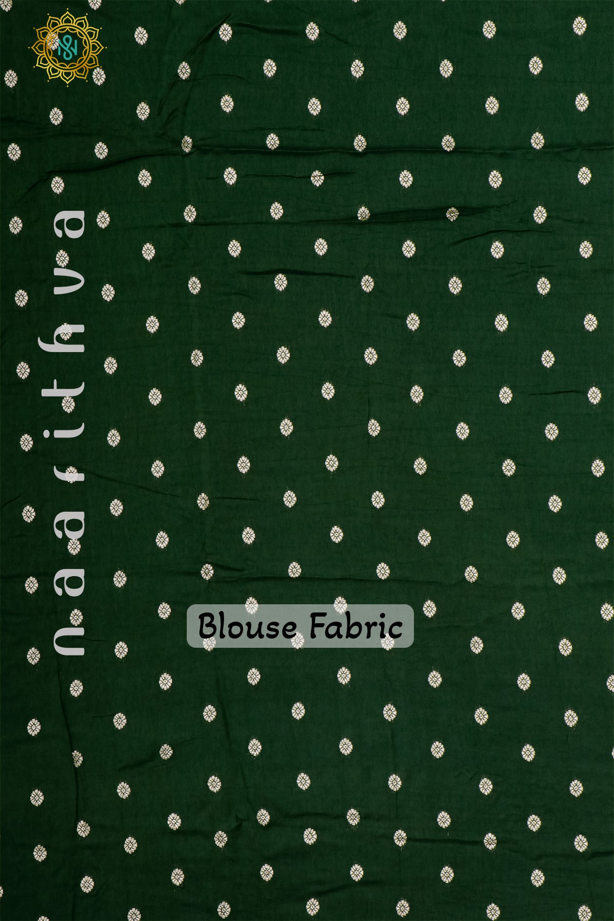 PARROT GREEN WITH BOTTLE GREEN - SEMI CREPE SILK