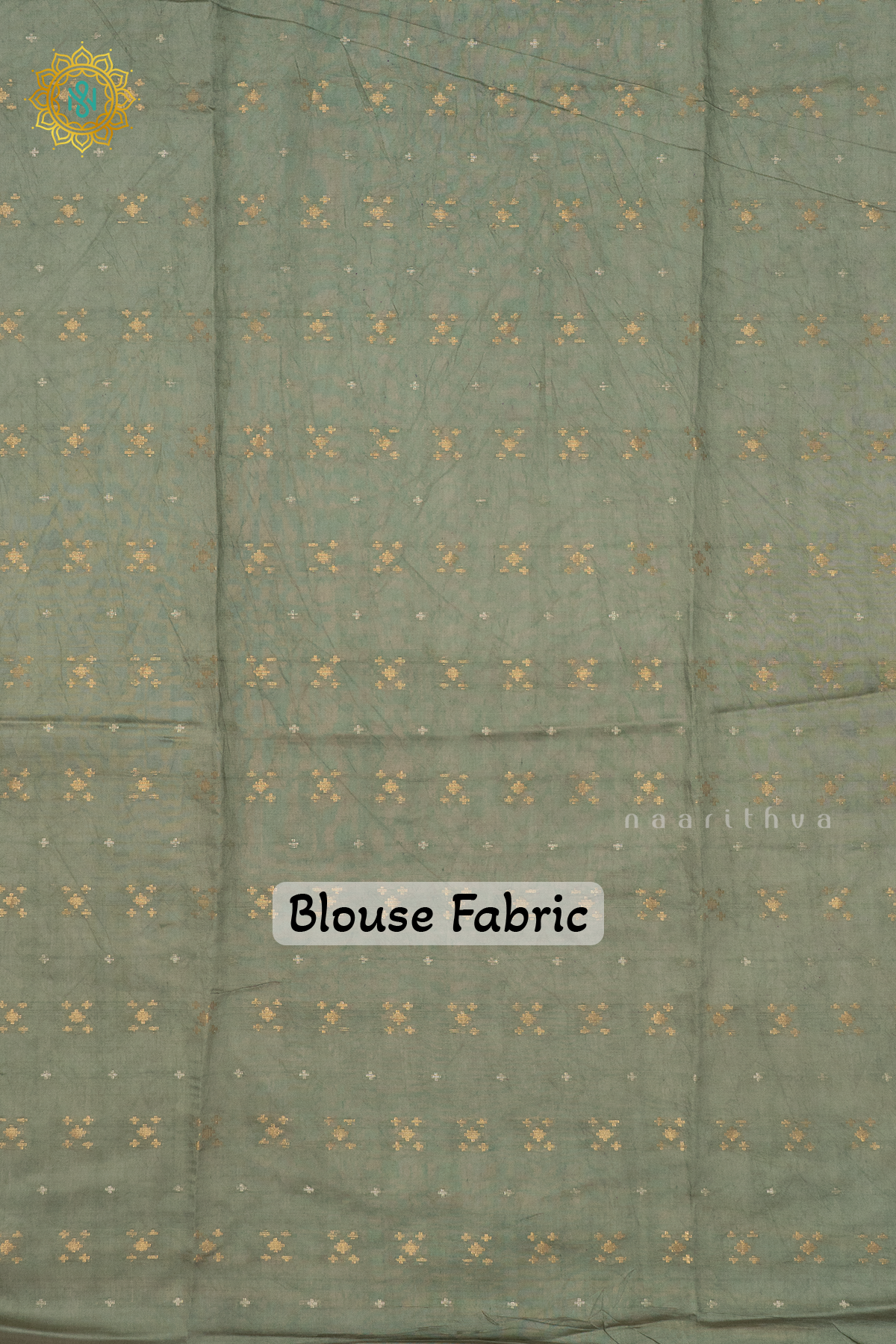 PISTA GREEN WITH GREY - SEMI CREPE SILK