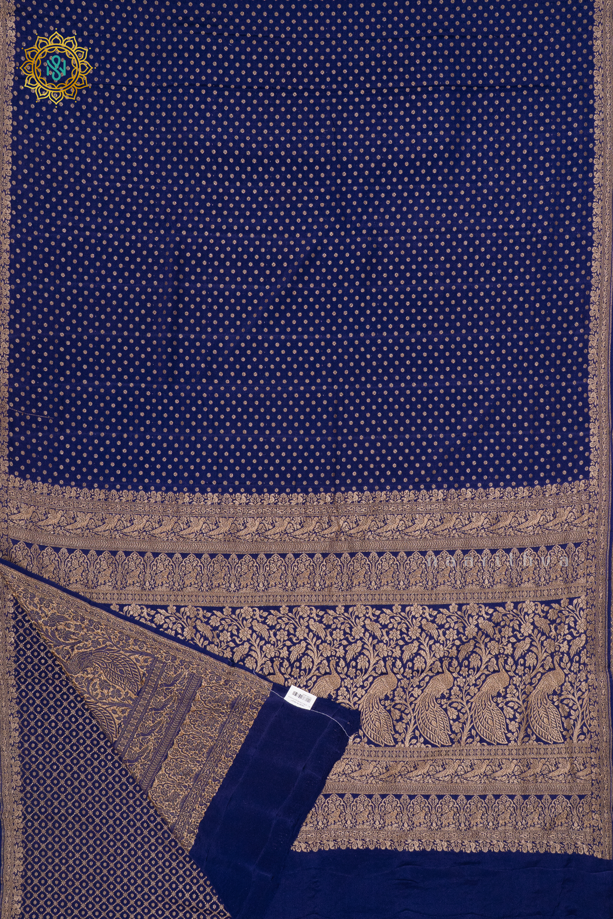 BLUE - PURE BANARASI CREPE
