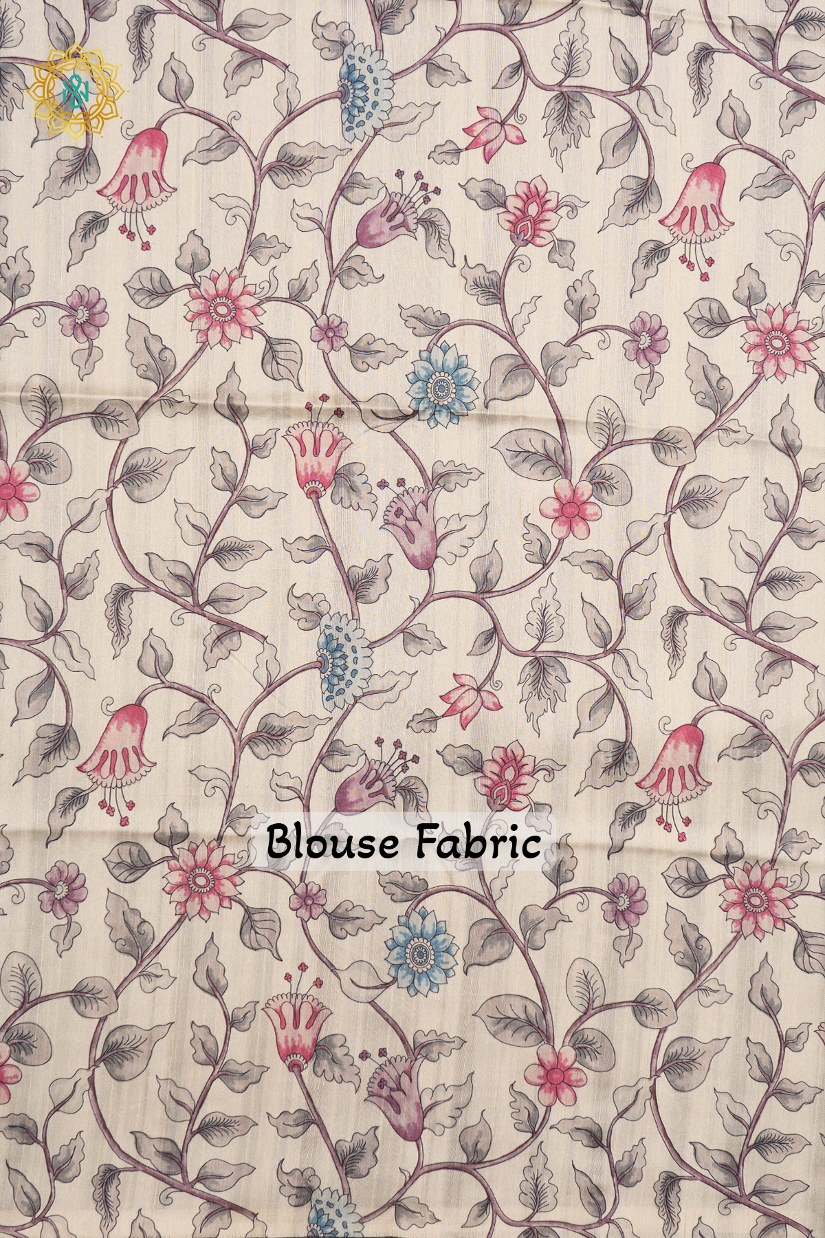 PEACOCK  BLUE WITH WHITE - SEMI TUSSAR SILK