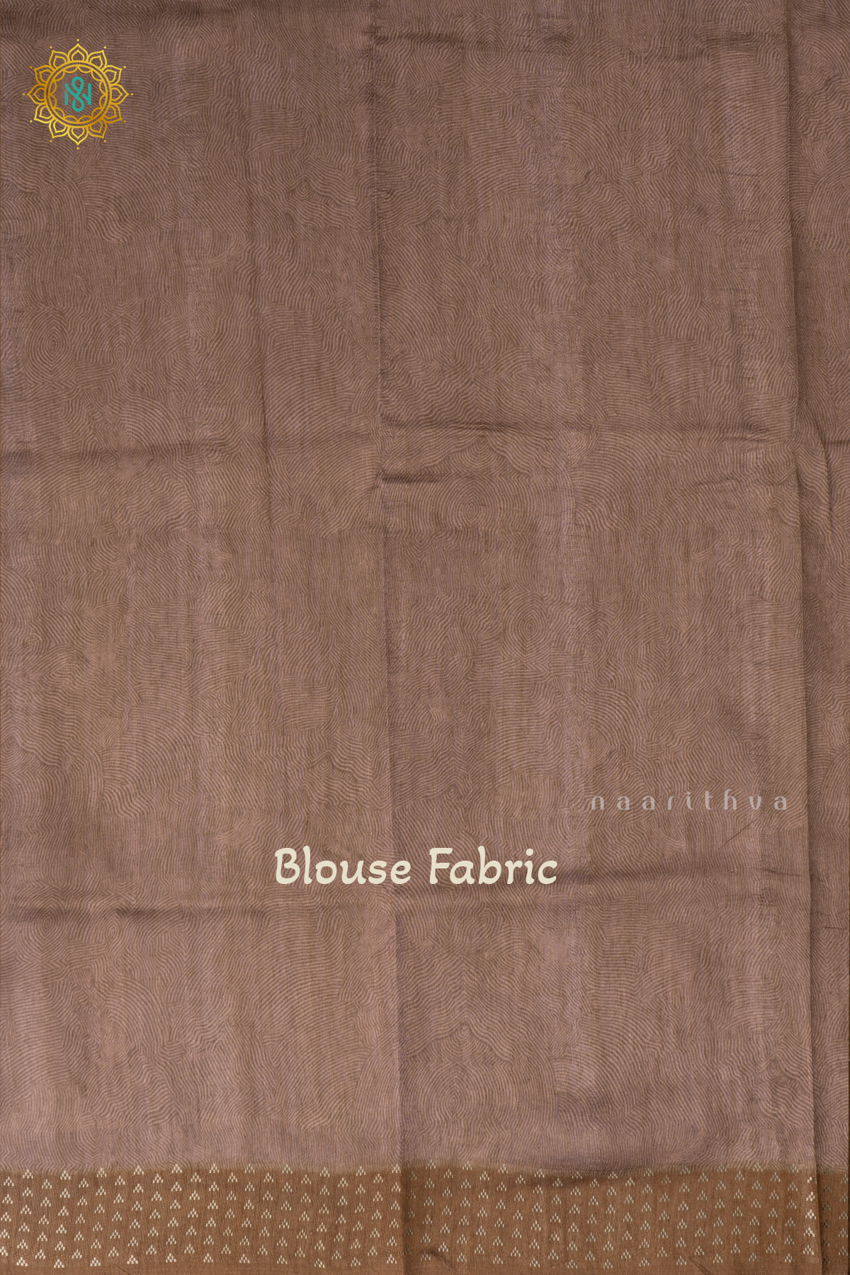 Light Pink With Brown Semi Cotton Tussar Saree with Printed Body & Contrast Pallu