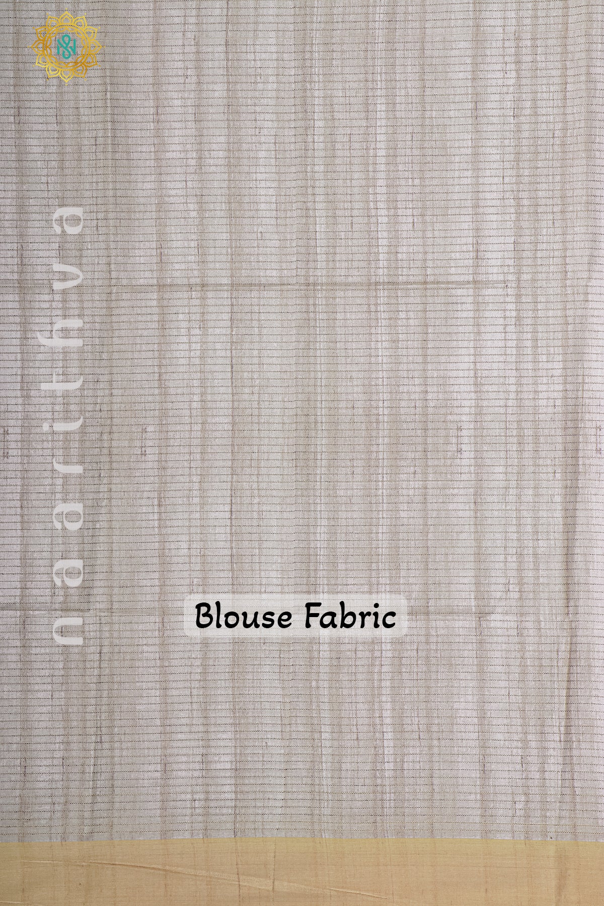 BEIGE WITH BLUE - SEMI TUSSAR SILK