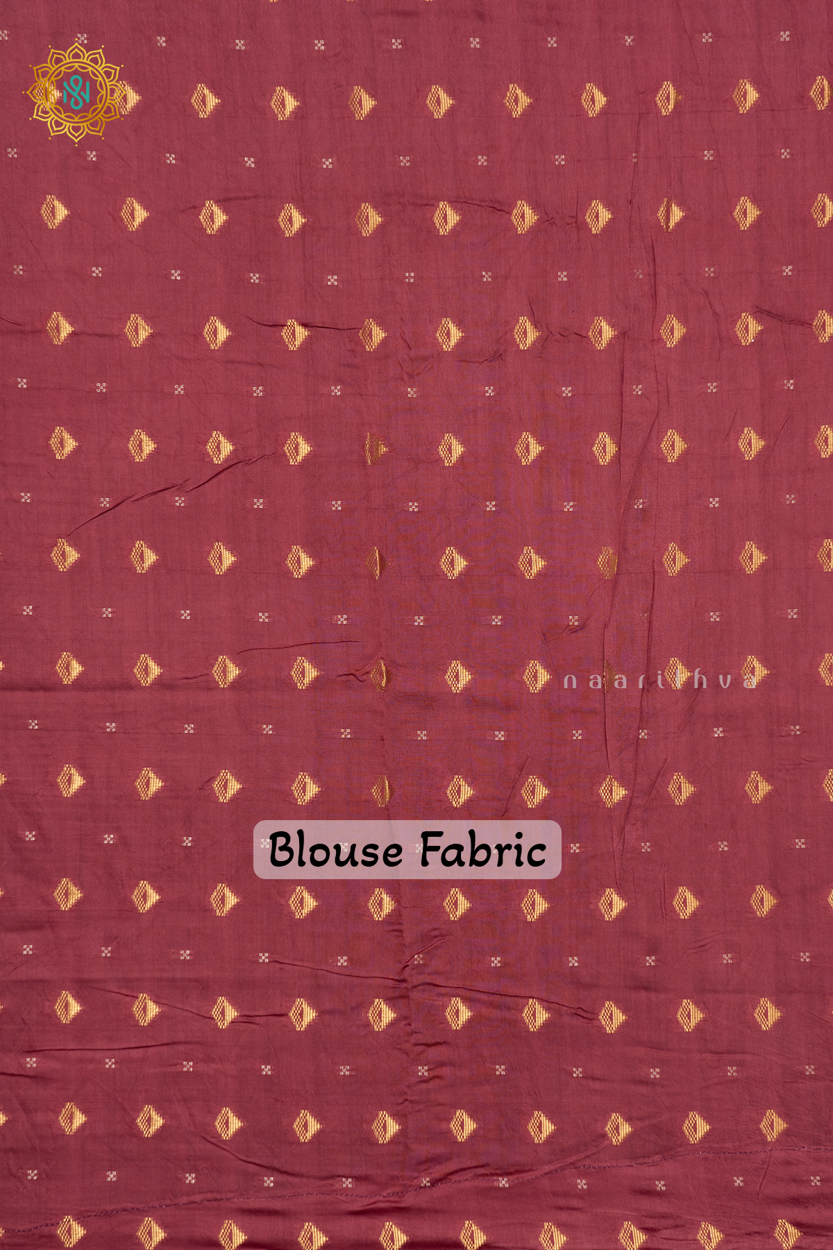 YELLOW WITH MAROON - SEMI CREPE SILK