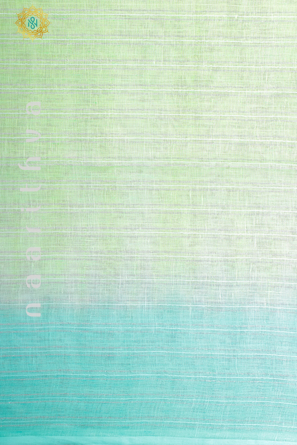 GREEN WITH BLUE - PURE LINEN