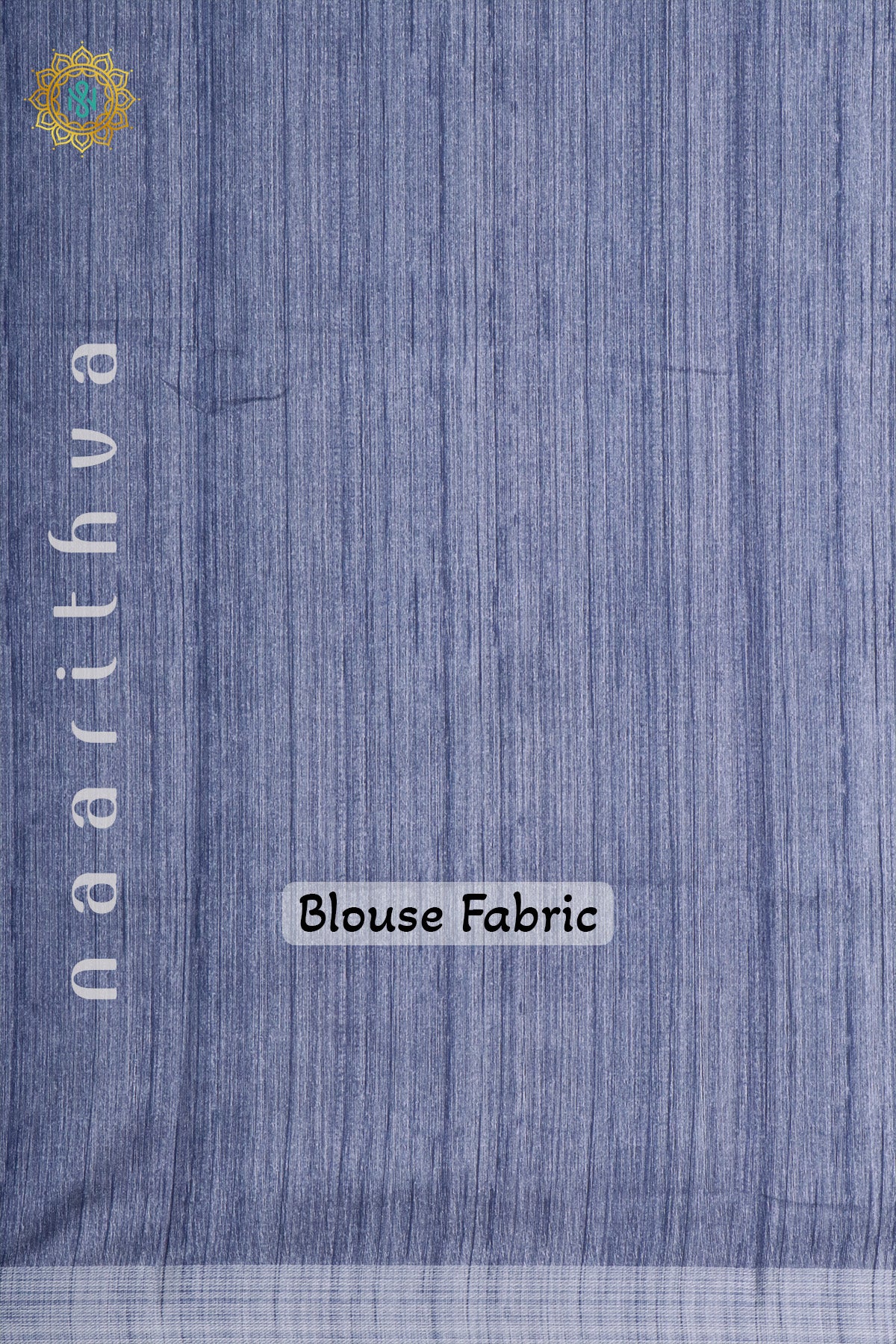 WHITE WITH BLUE - JUTE COTTON
