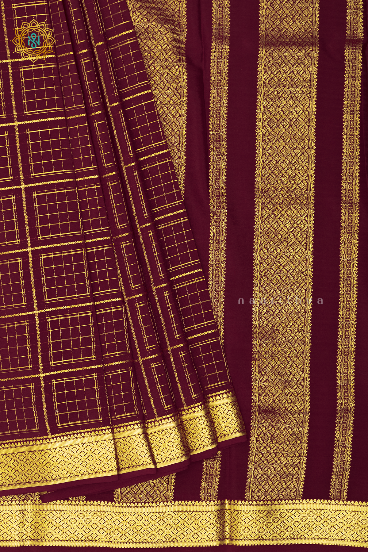 MAROON - PURE MYSORE CREPE SILK