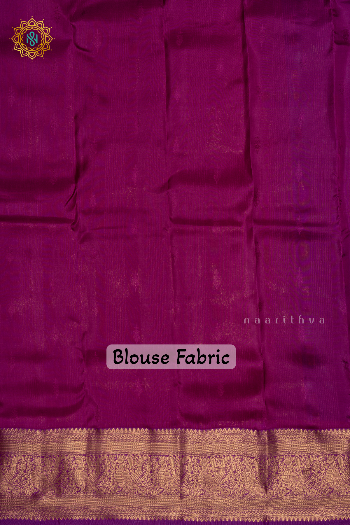 Peacock Blue with Magenta  Pure Mix Kanjivaram Silk Saree with Zari Woven Stripes, Buttas and Zari Woven Contrast Border